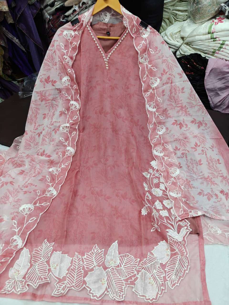 KHAS FASHION D NO 164 SILK DIGITAL PRINT WITH DESIGNER WORK READY MADE PAKISTANI SUIT