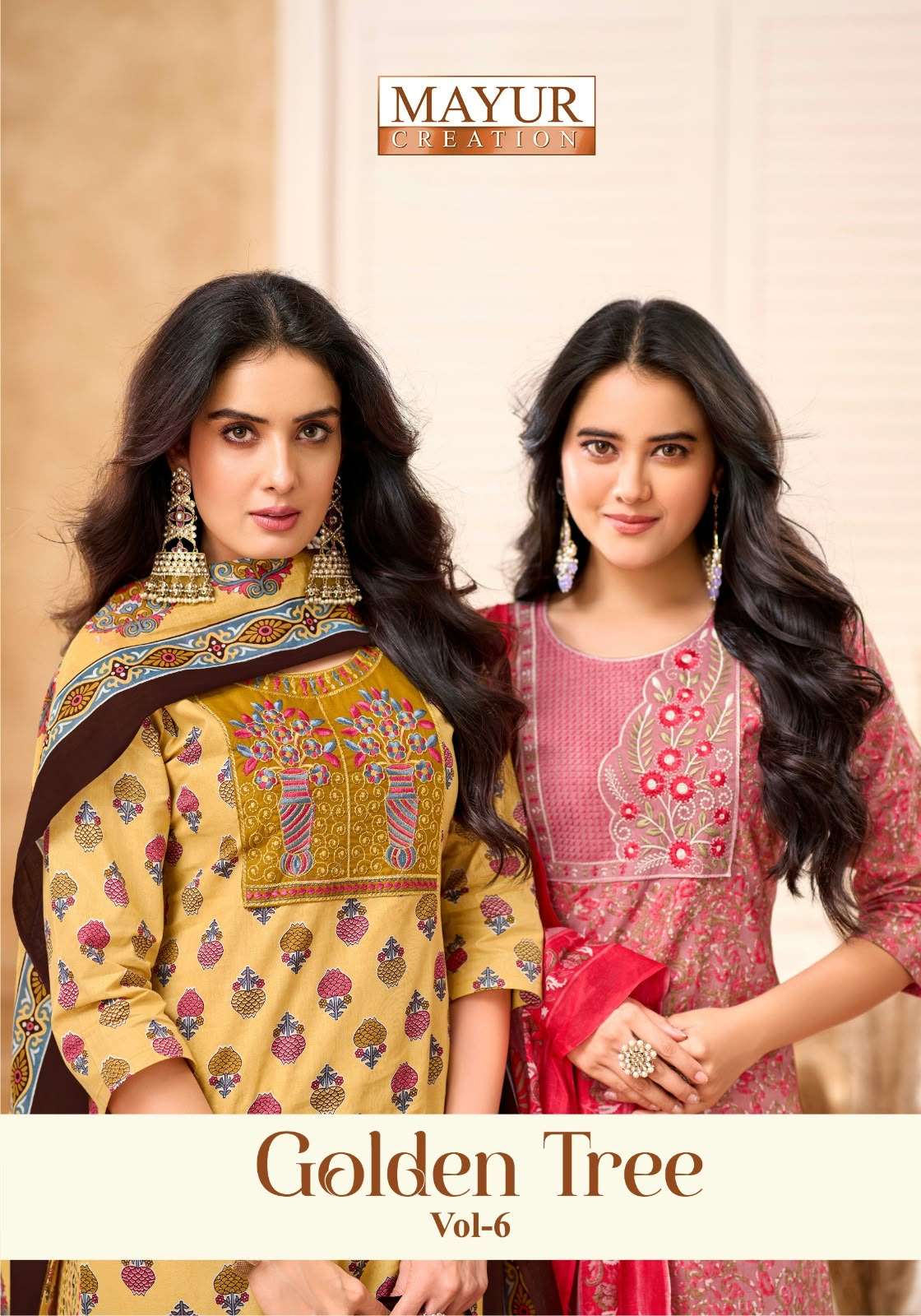 MAYUR CREATION GOLDEN TREE VOL 6 COTTON PRINTED READY MADE LADIES SUIT