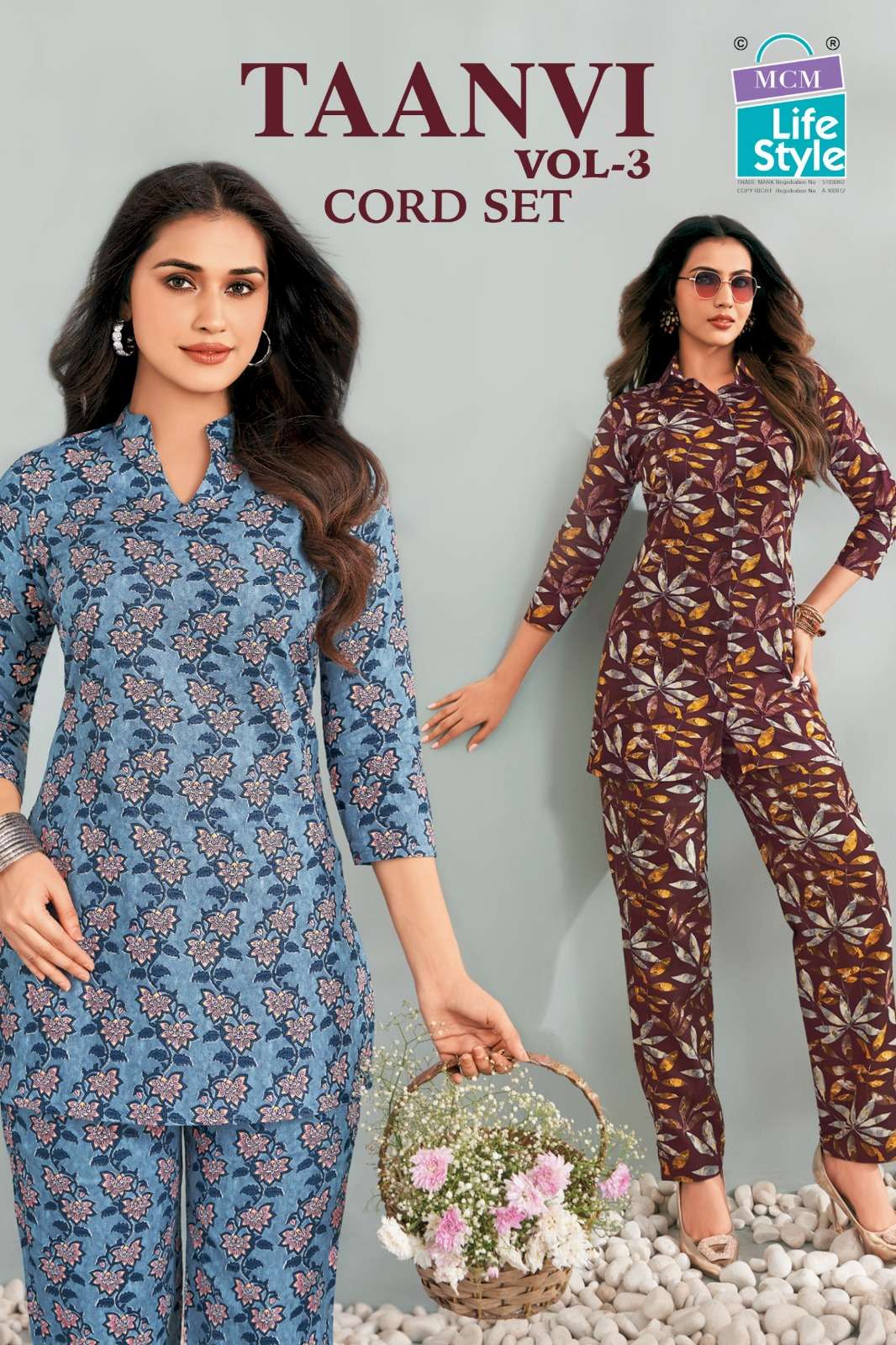 MCM LIFESTYLE TAANVI VOL 3 COTTON PRINT FANCY LADIES TOP WITH PANT PAIR 
