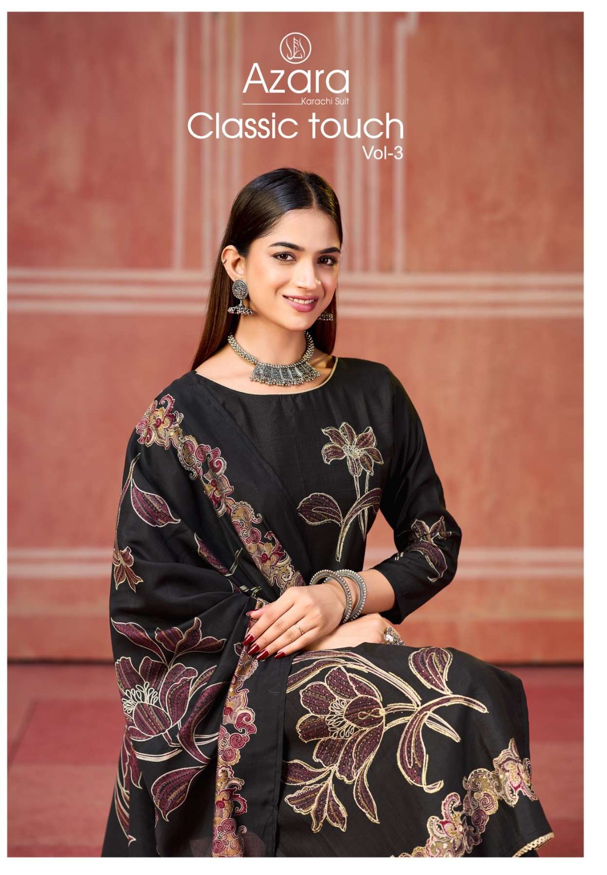 RADHIKA FASHION AZARA CLASSIC TOUCH VOL 3 VISCOSE FANCY WORKS SUIT