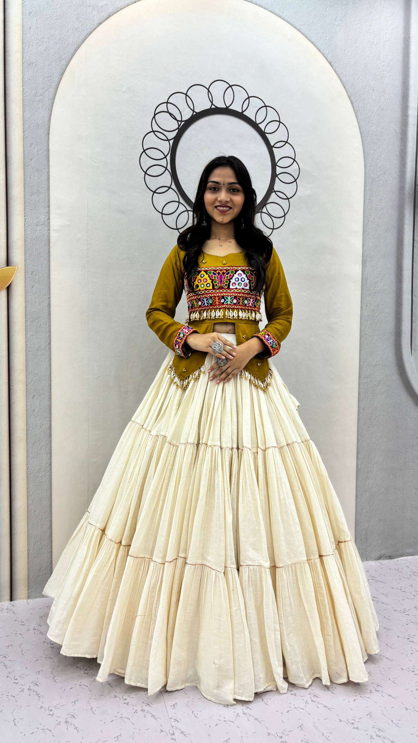 RAM 189 COTTON TRADITIONAL DESIGNER WORK SPECIAL NAVRATRI WEAR LEHENGA CHOLI COLLECTION 