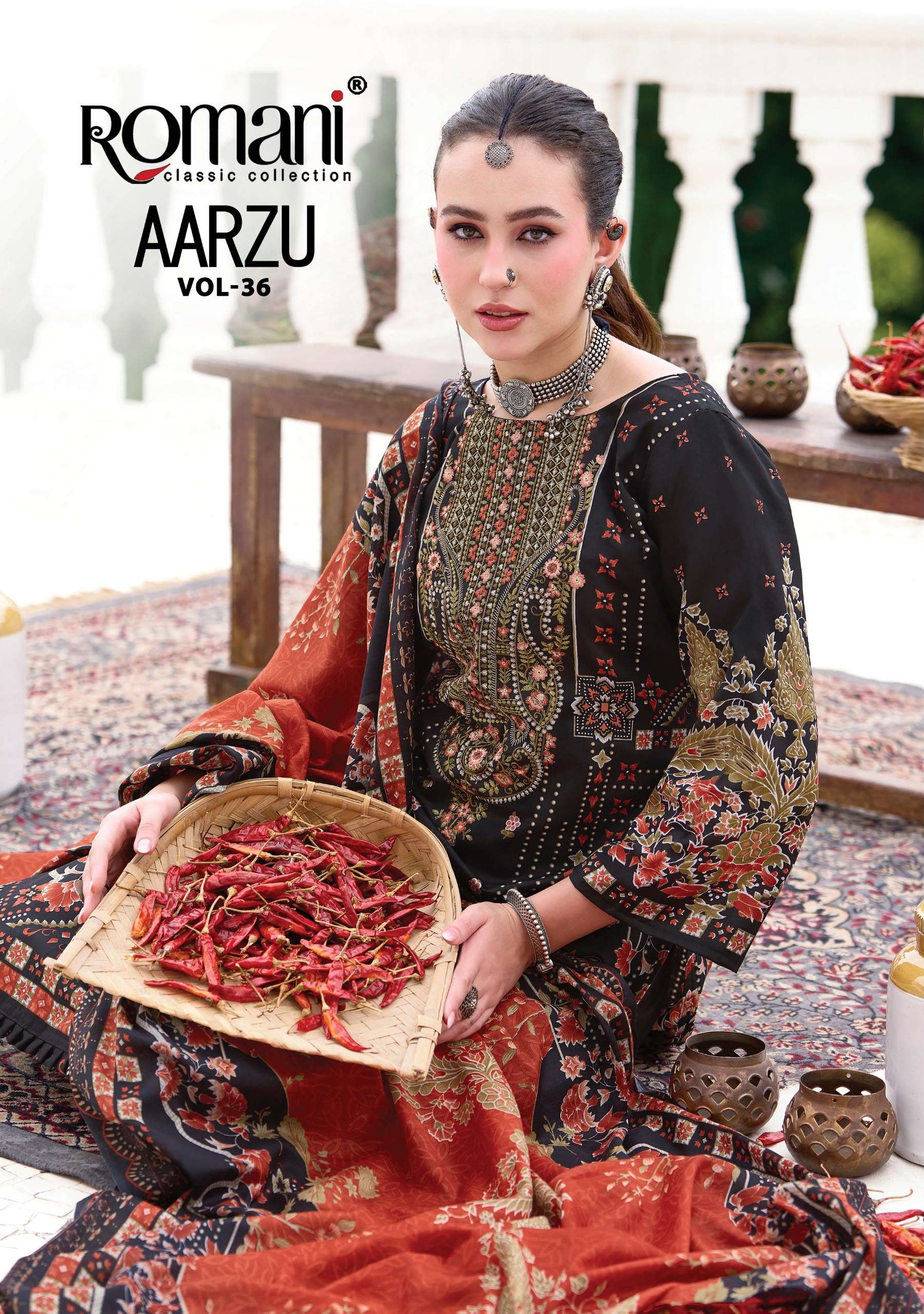 ROMANI AARZU VOL 36 COTTON DIGITAL PRINT WITH FANCY EMBROIDERY WORK SUIT