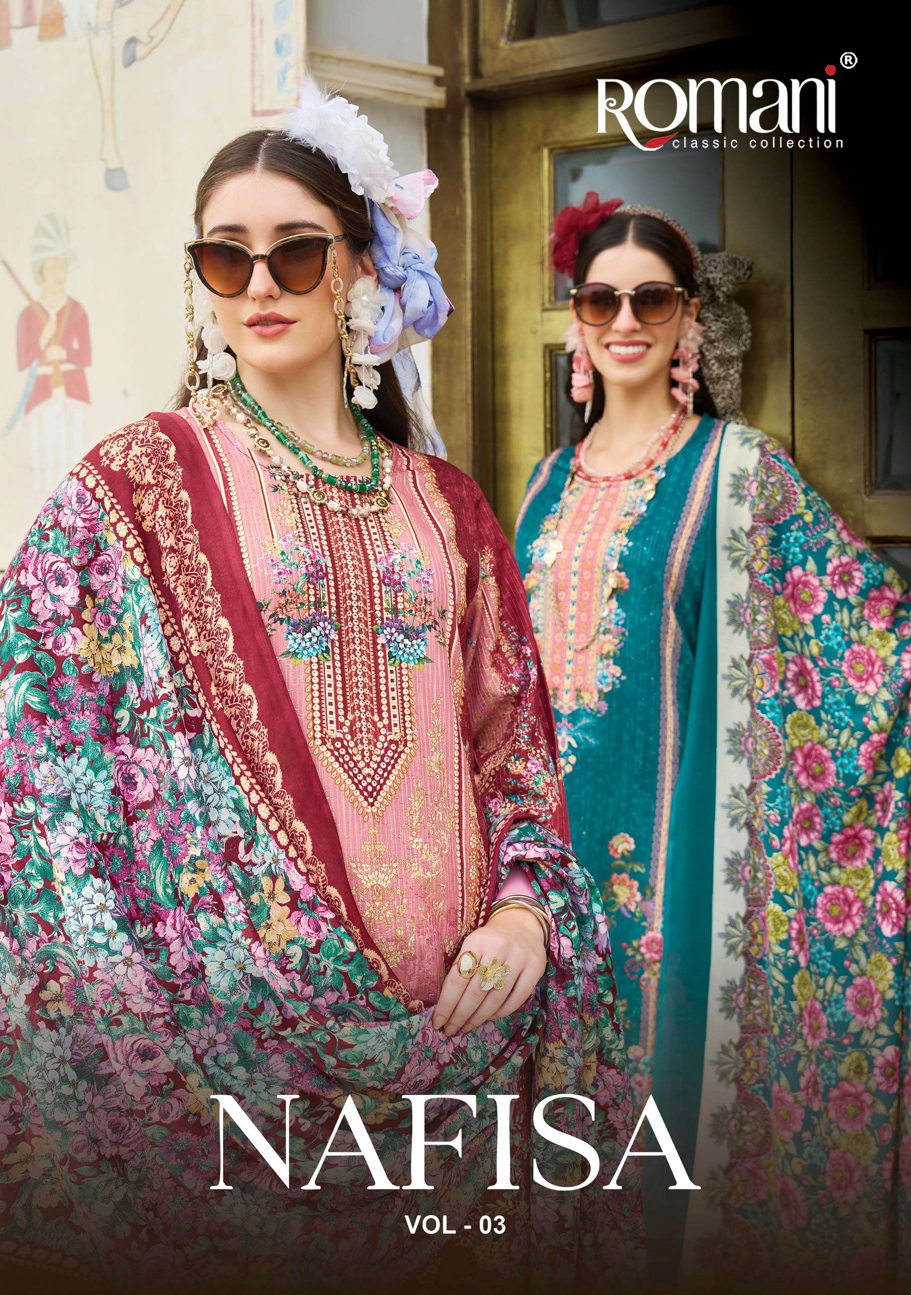 ROMANI NAFISA VOL 3 COTTON DIGITAL PRINTS WITH FANCY WORK SALWAR SUIT