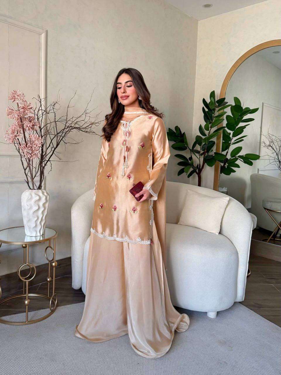RTC 6080 SATIN BEAUTIFUL DESIGNER LOOK PARTY WEAR LADIES SUIT