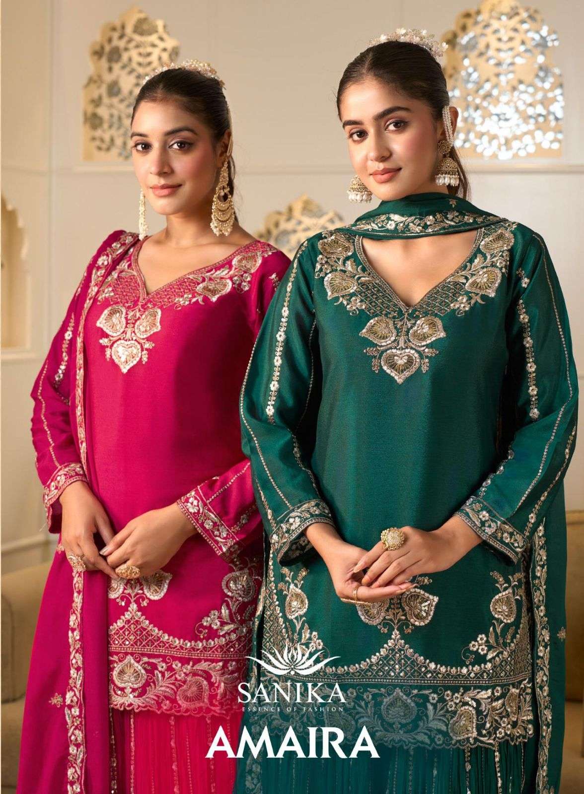 SANIKA FASHION AMAIRA GEORGETTE HEAVY EMBROIDERED DESIGNER HEAVY SUIT