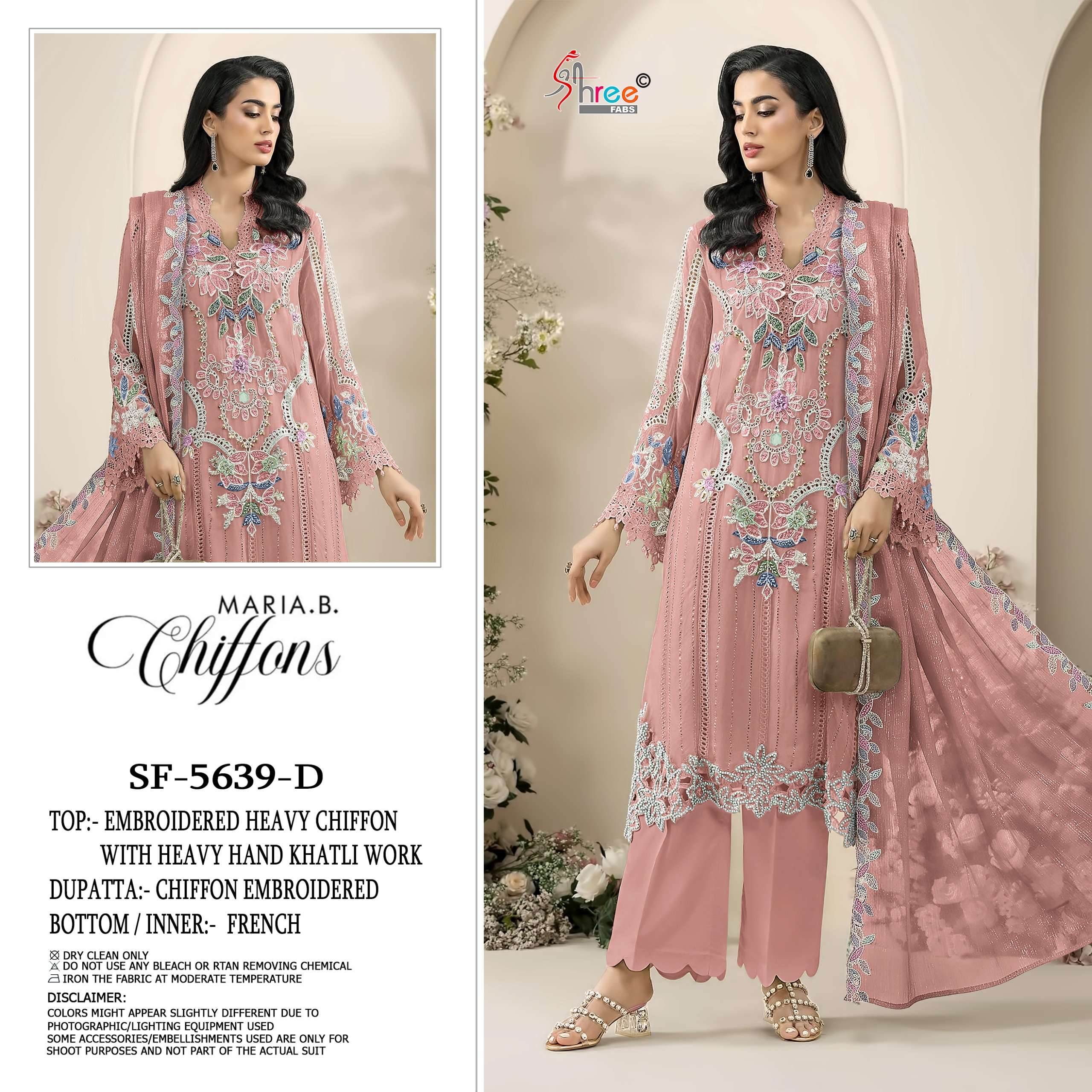 SHREE FABS SF 5639 CHIFFON HEAVY EMBROIDERED DESIGNER PAKISTANI SUIT 