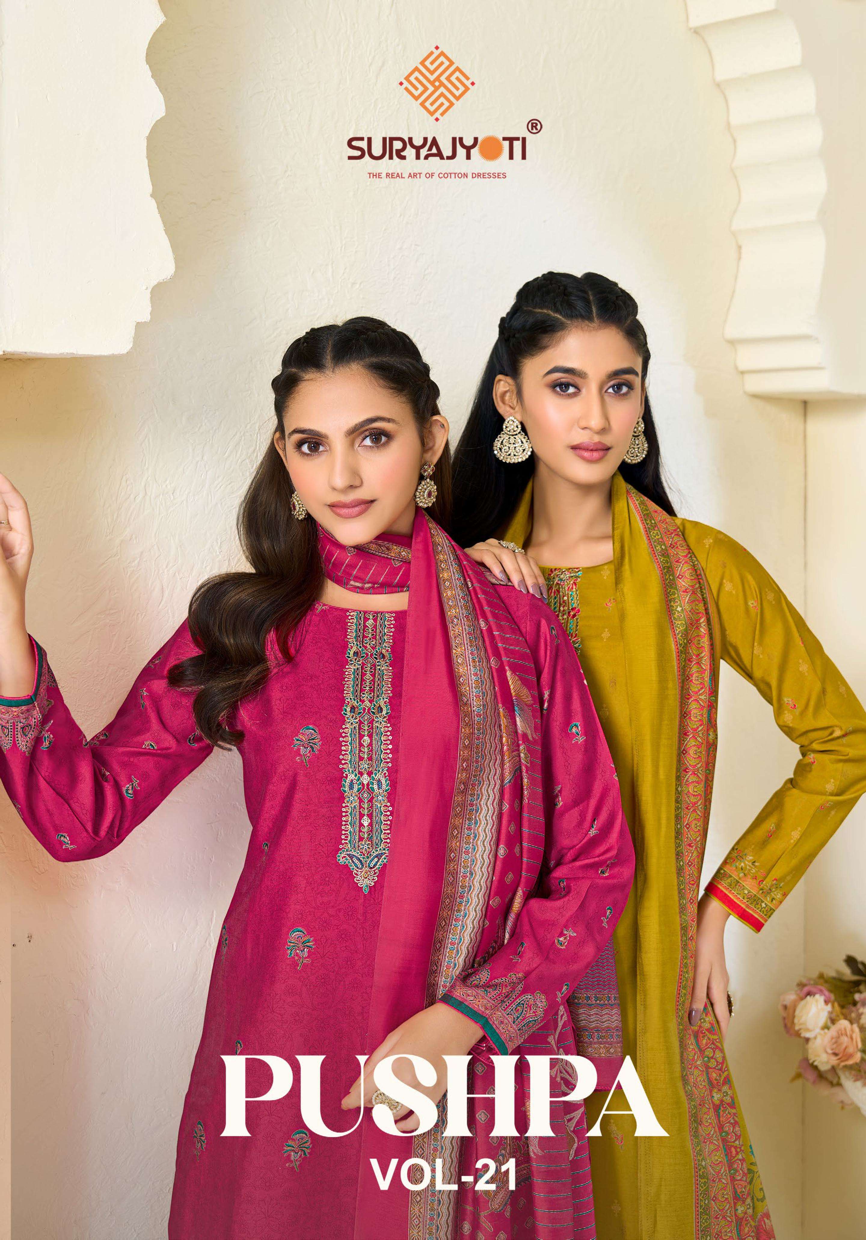 SURYAJYOTI PUSHPA VOL 21 MODAL PRINT WITH EMBROIDERY WORK SUIT