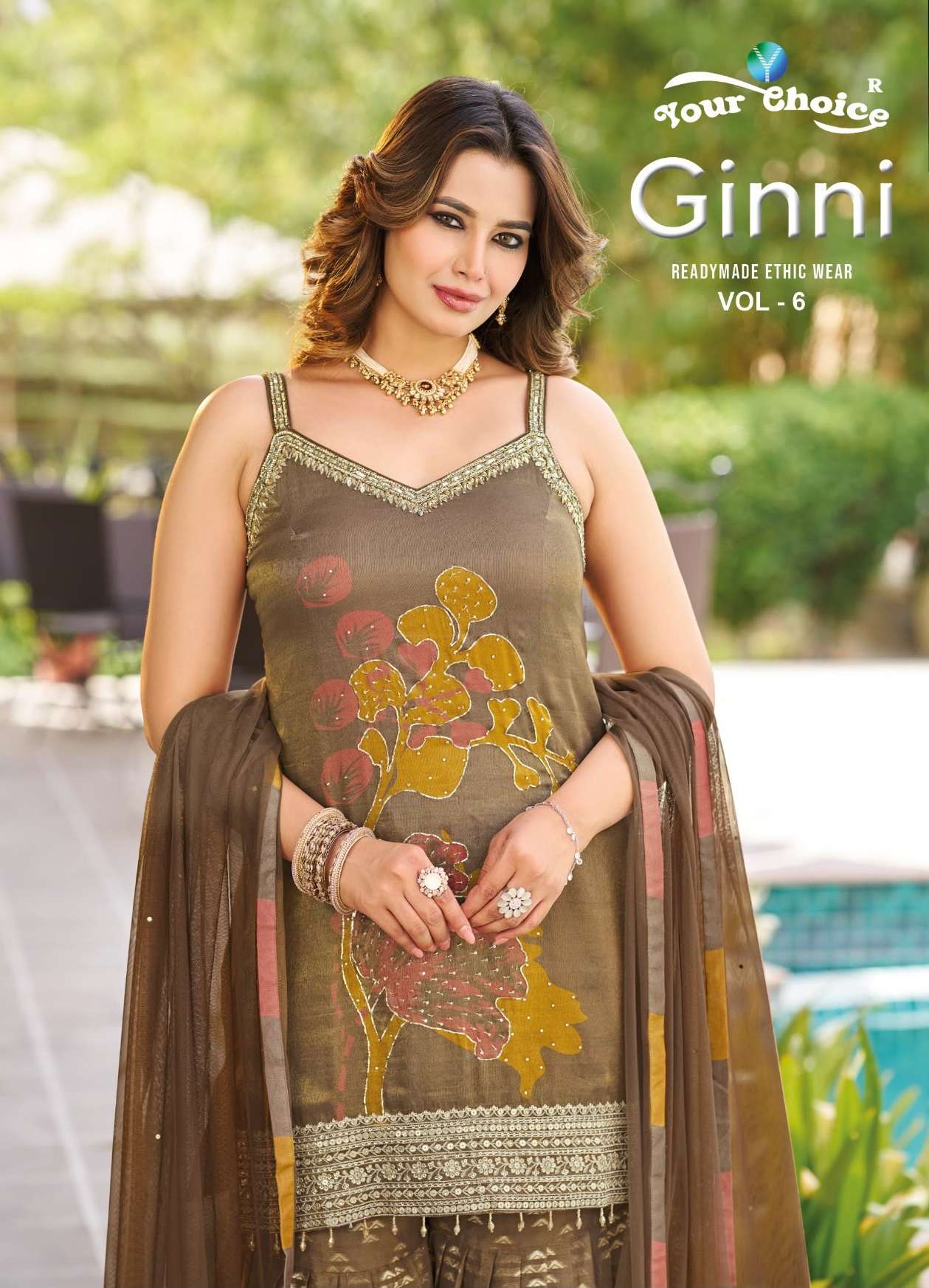 YOUR CHOICE GINNI VOL 6 HEAVY BEAUTIFUL DESIGNER WEDDING FUNCTION WEAR SHARARA SUIT