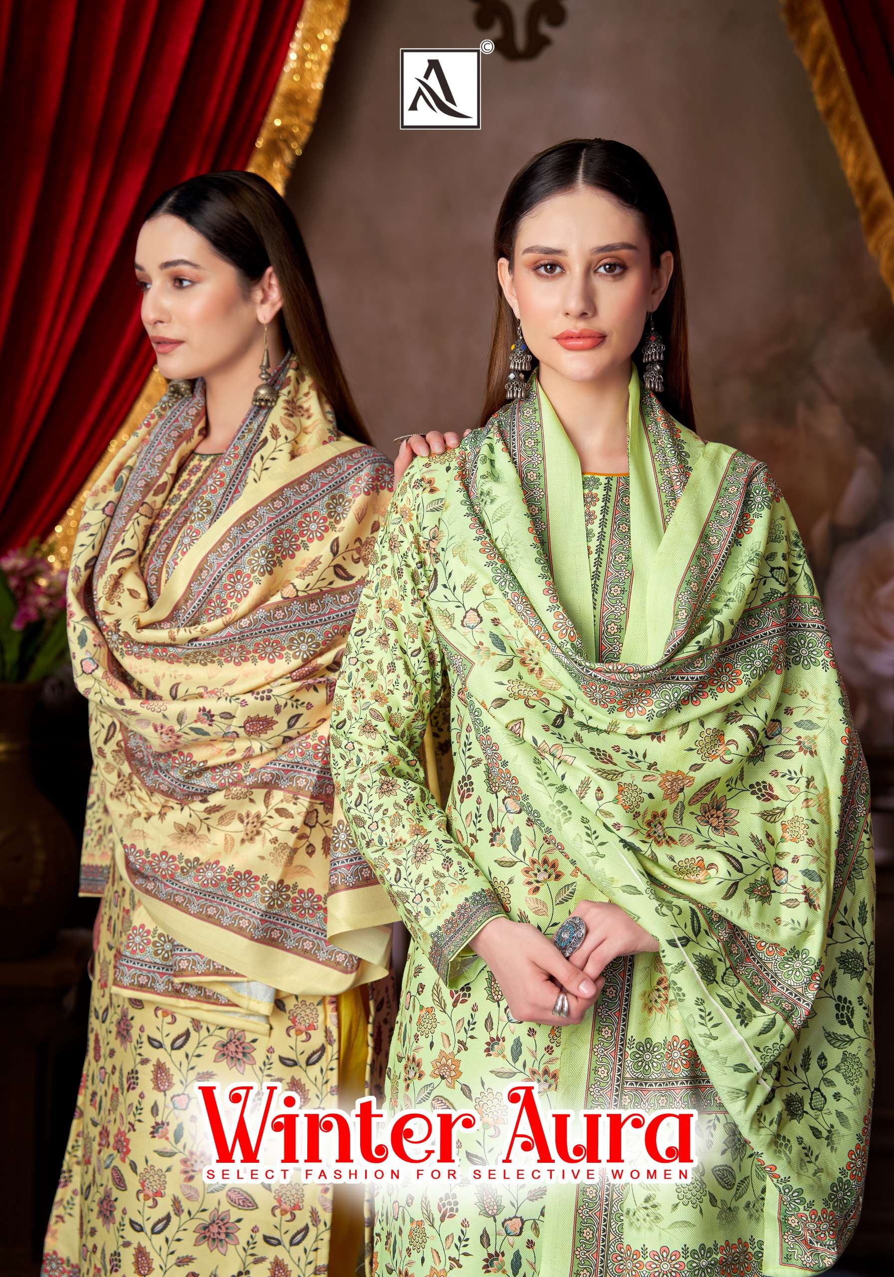 ALOK SUITS WINTER AURA PASHMINA DIGITAL PRINT WITH SWAROVSKI WORK SUIT