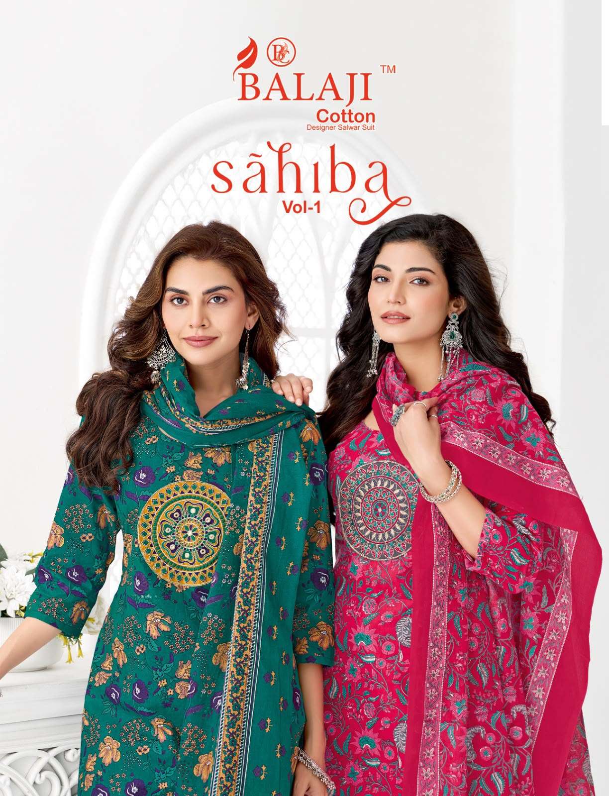 BALAJI COTTON SAHIBA VOL 1 COTTON PRINT WITH FANCY WORK LADIES STITCHED SUIT