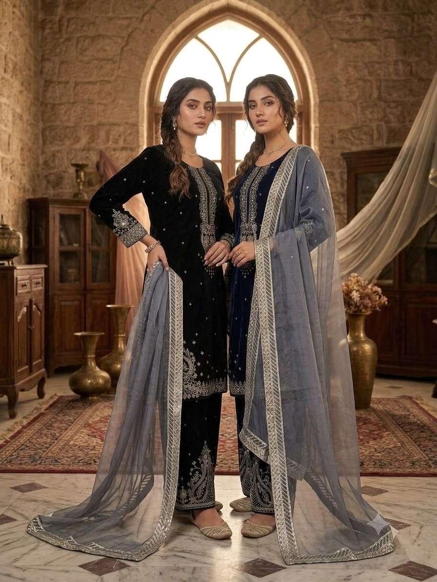 BE 516 VELVET SEQUENCE DESIGNER WORK READY MADE SUIT