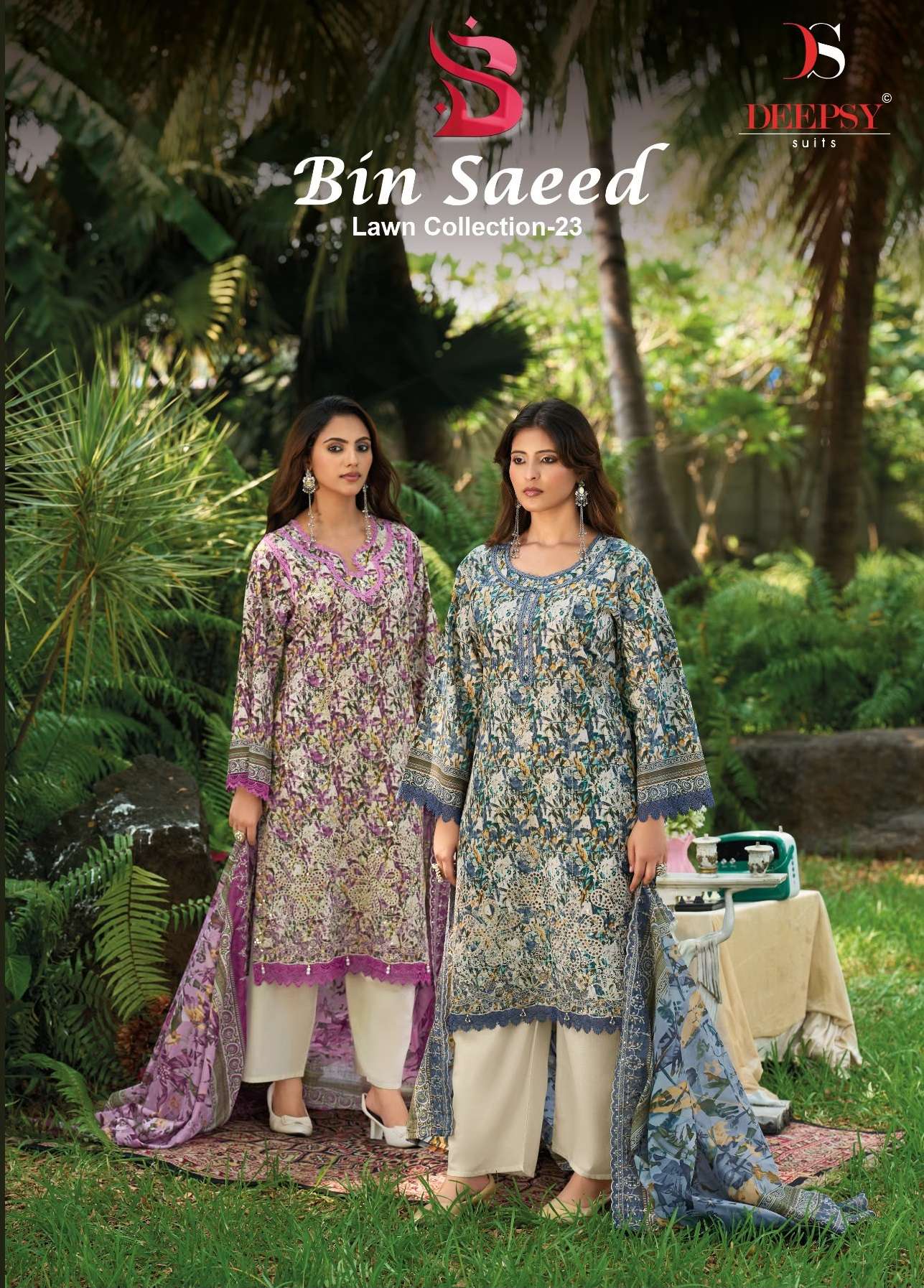 DEEPSY SUITS BIN SAEED LAWN COLLECTION VOL 23 COTTON EMBROIDERED DESIGNER PAKISTANI SUIT
