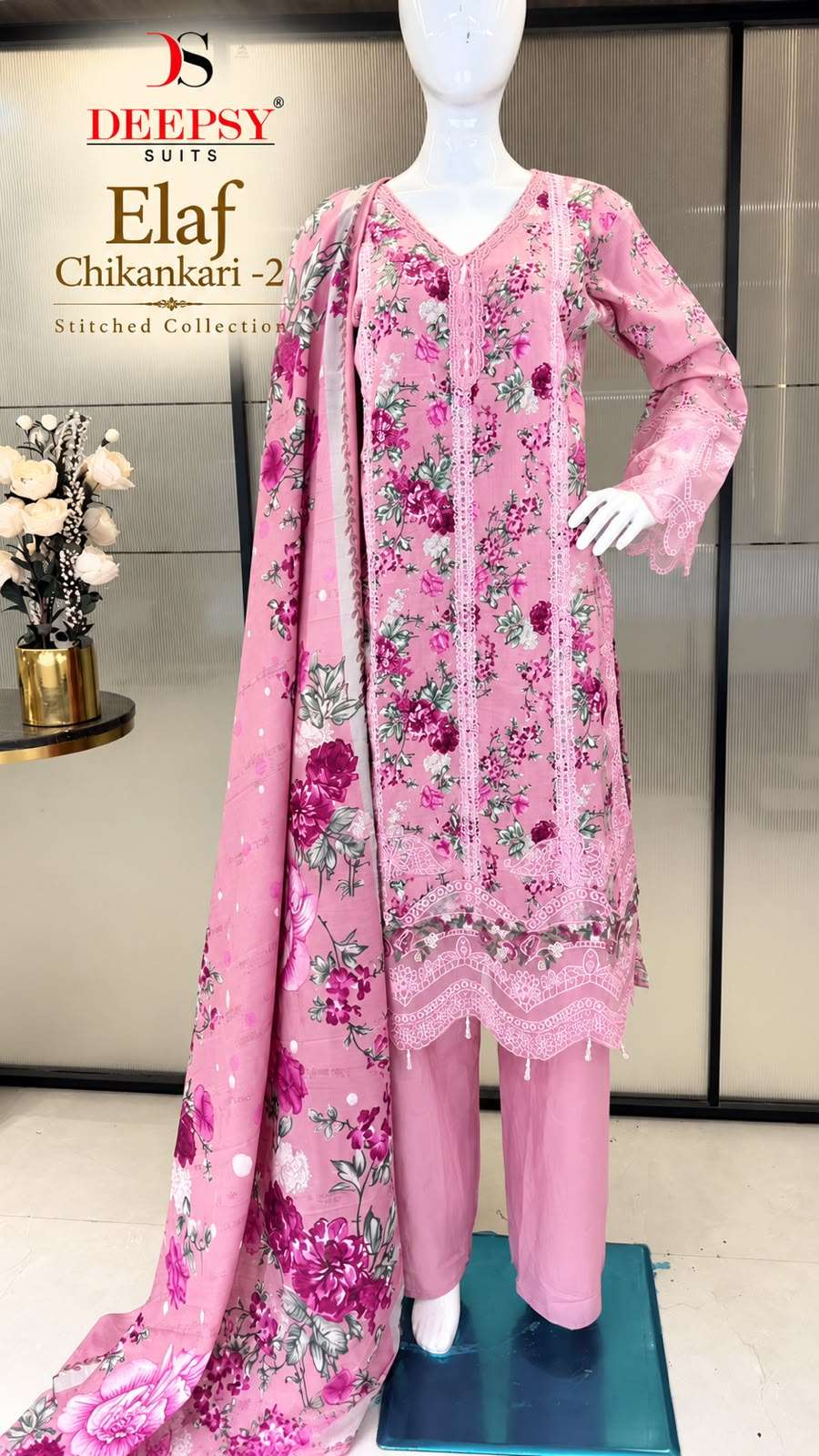 DEEPTEX PRINTS ELAF CHIKANKARI VOL 2 READY MADE COLLECTION 