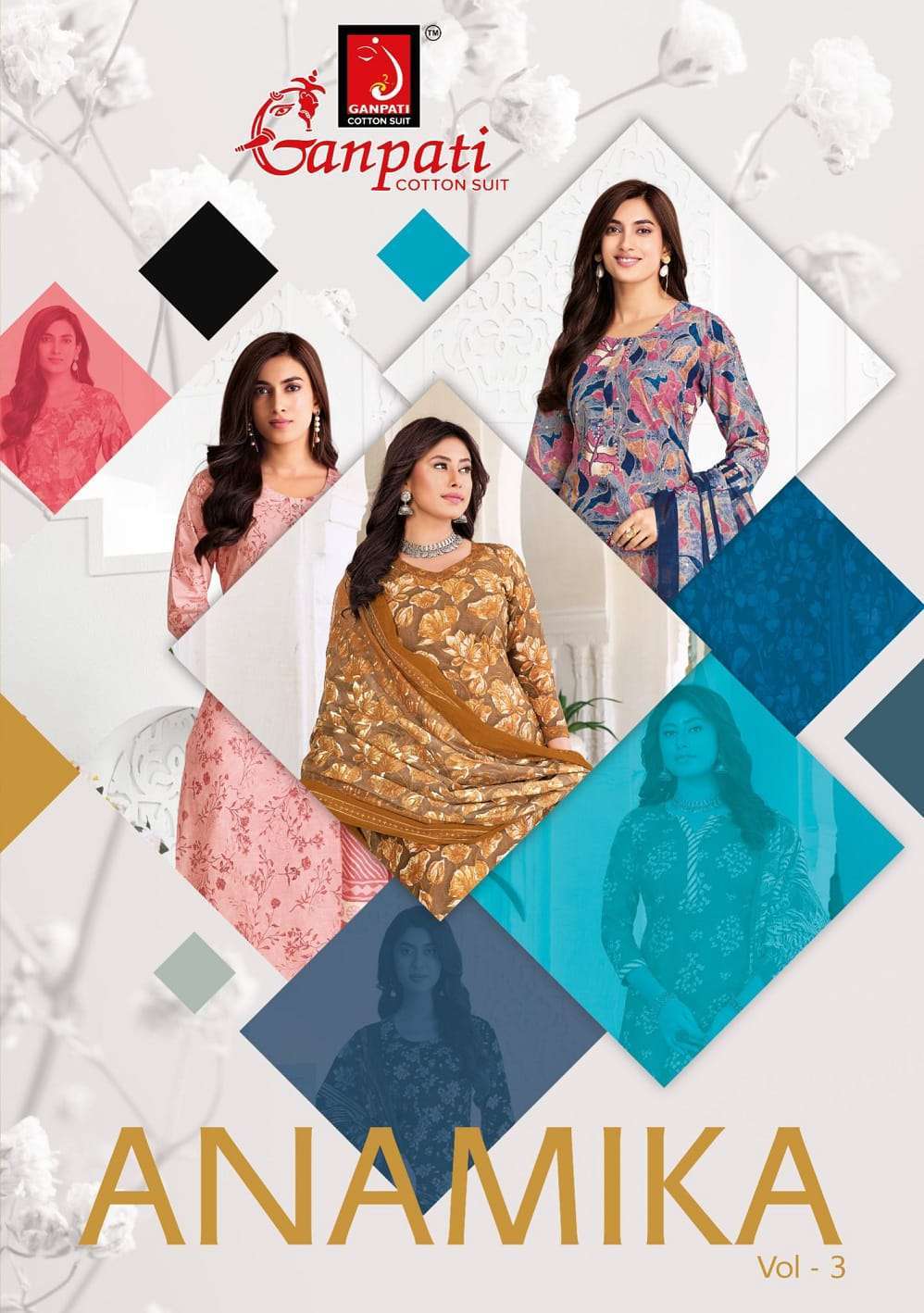 GANPATI ANAMIKA VOL 3 COTTON PRINTED LADIES SALWAR SUIT