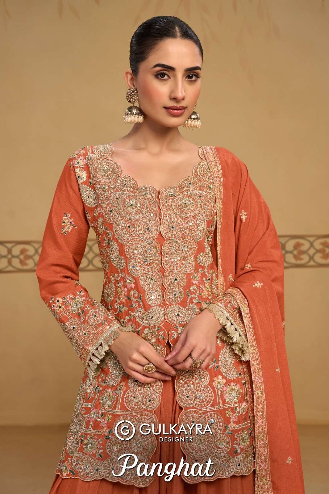 GULKAYRA DESIGNER PANGHAT HEAVY EMBROIDERY DESIGNER FESTIVE WEAR LADIES SUIT