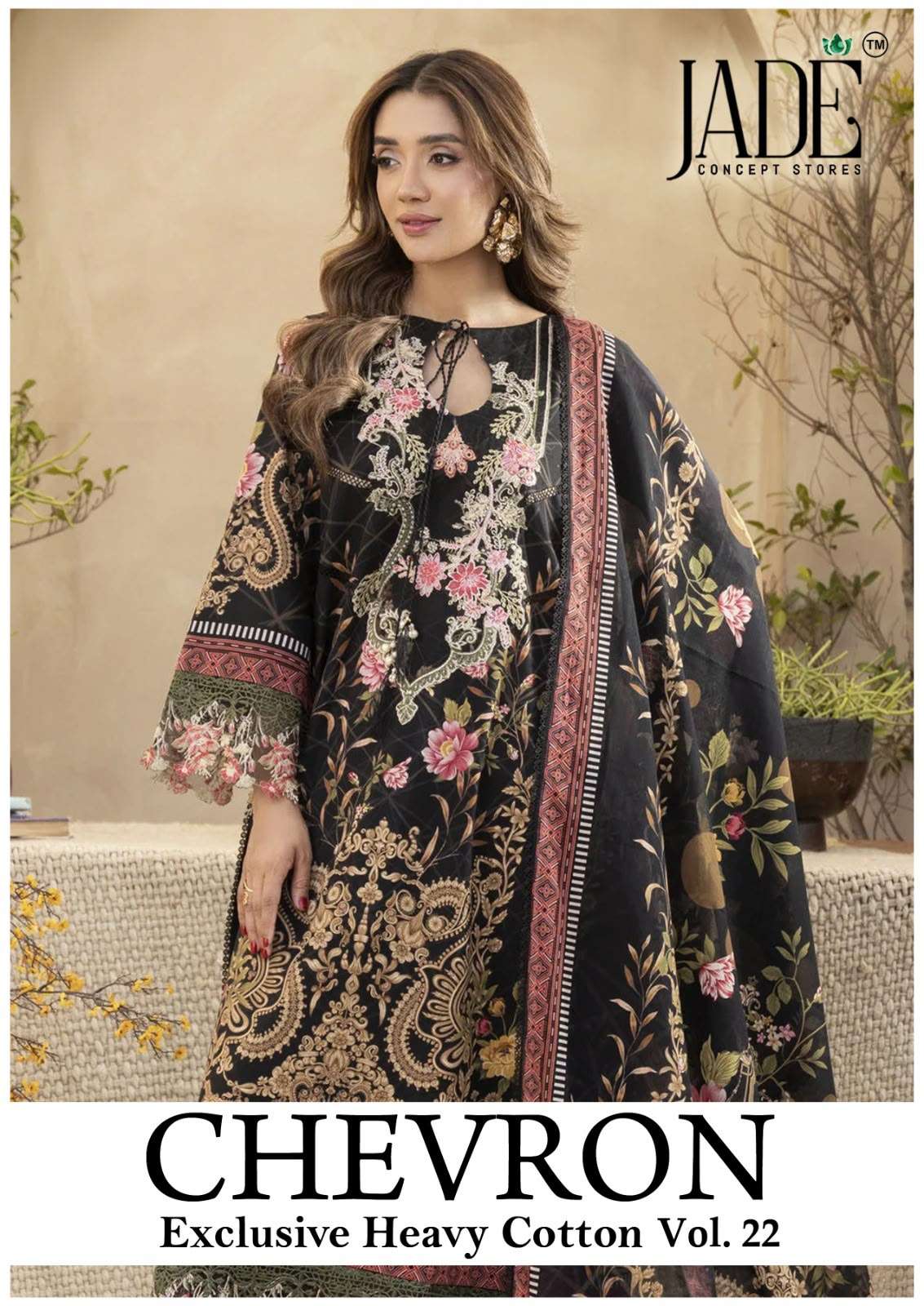 JADE CHEVRON EXCLUSIVE HEAVY COTTON VOL 22 COTTON DIGITAL PRINT SALWAR SUIT 