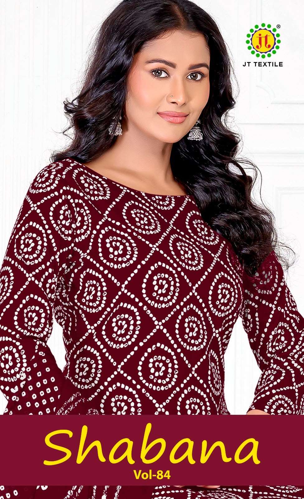 JT SHABANA VOL 84 COTTON BANDHANI PRINT PATIYALA SALWAR SUIT 
