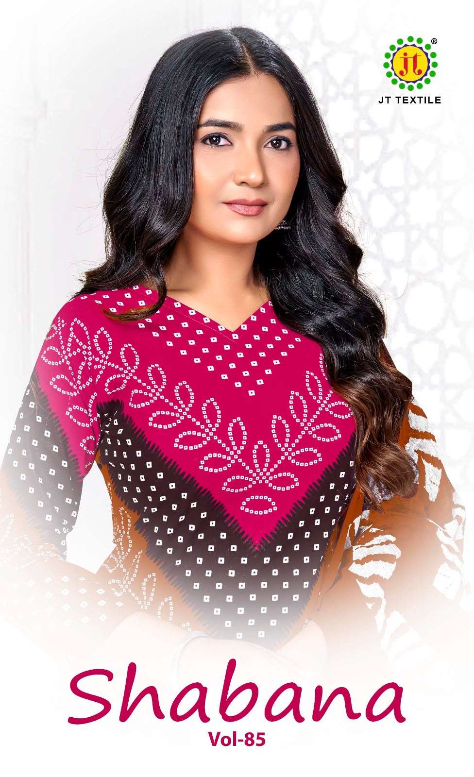 JT SHABANA VOL 85 COTTON BANDHANI PRINT PATIYALA SALWAR SUIT 