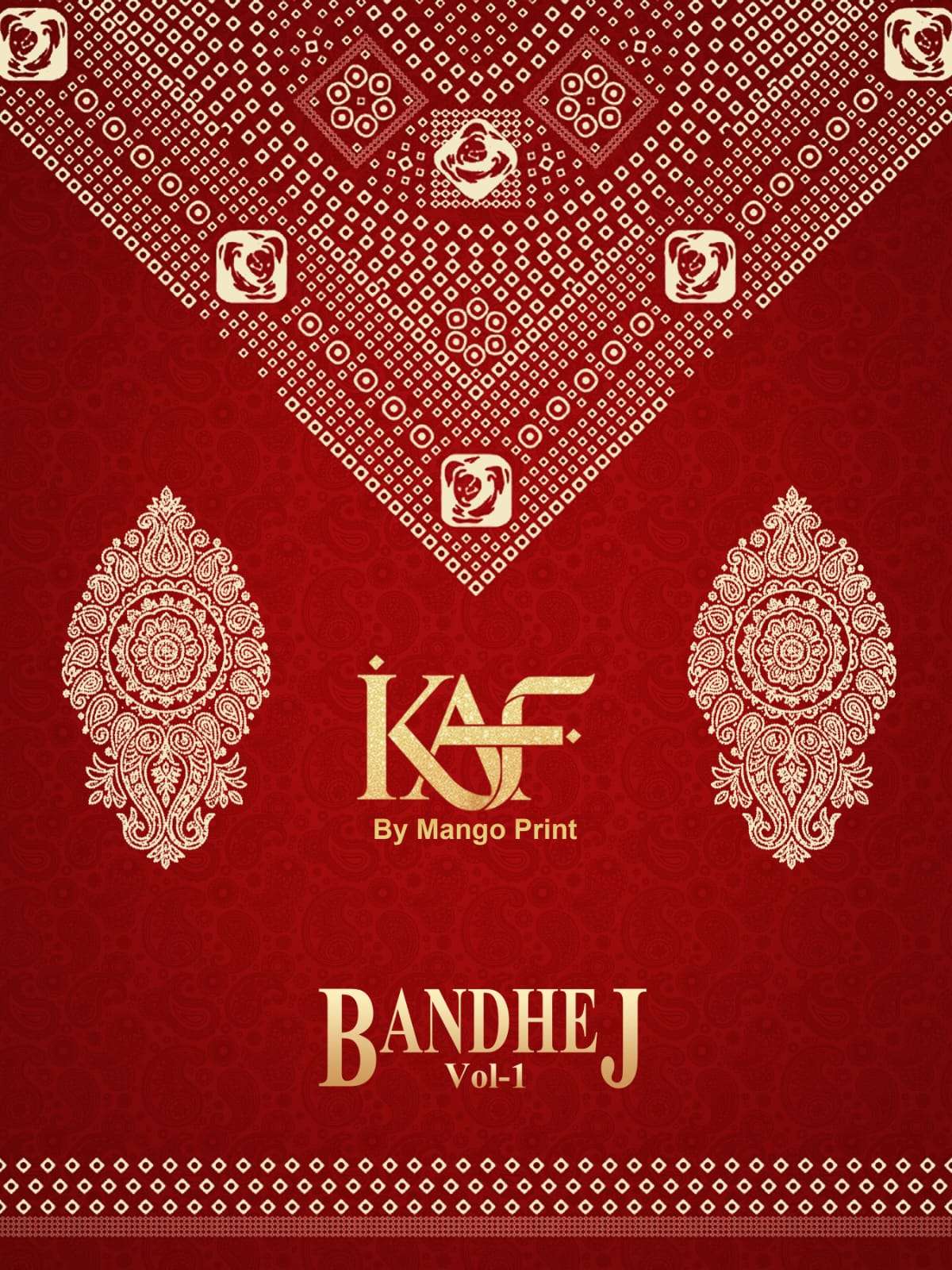 KAF FABRIC BANDHEJ VOL 1 COTTON PRINTED PATIYALA DRESS 