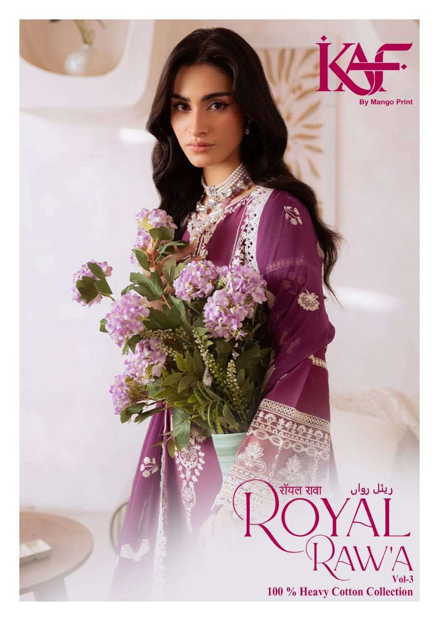 KAF FABRIC ROYAL RAWA VOL3 COTTON DIGITAL PRINT SALWAR SUIT