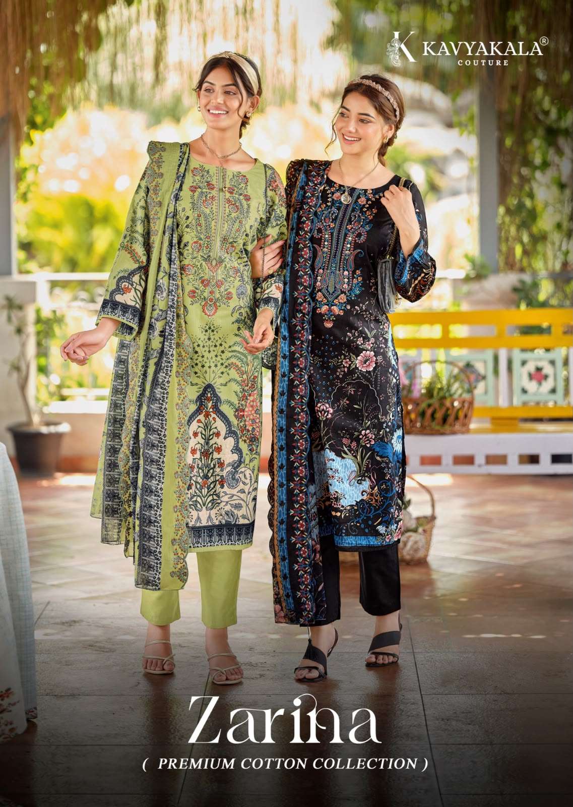 KAVYA KALA COUTURE ZARINA‎ LAWN COTTON DIGITAL PRINTS WITH FANCY WORK SUIT