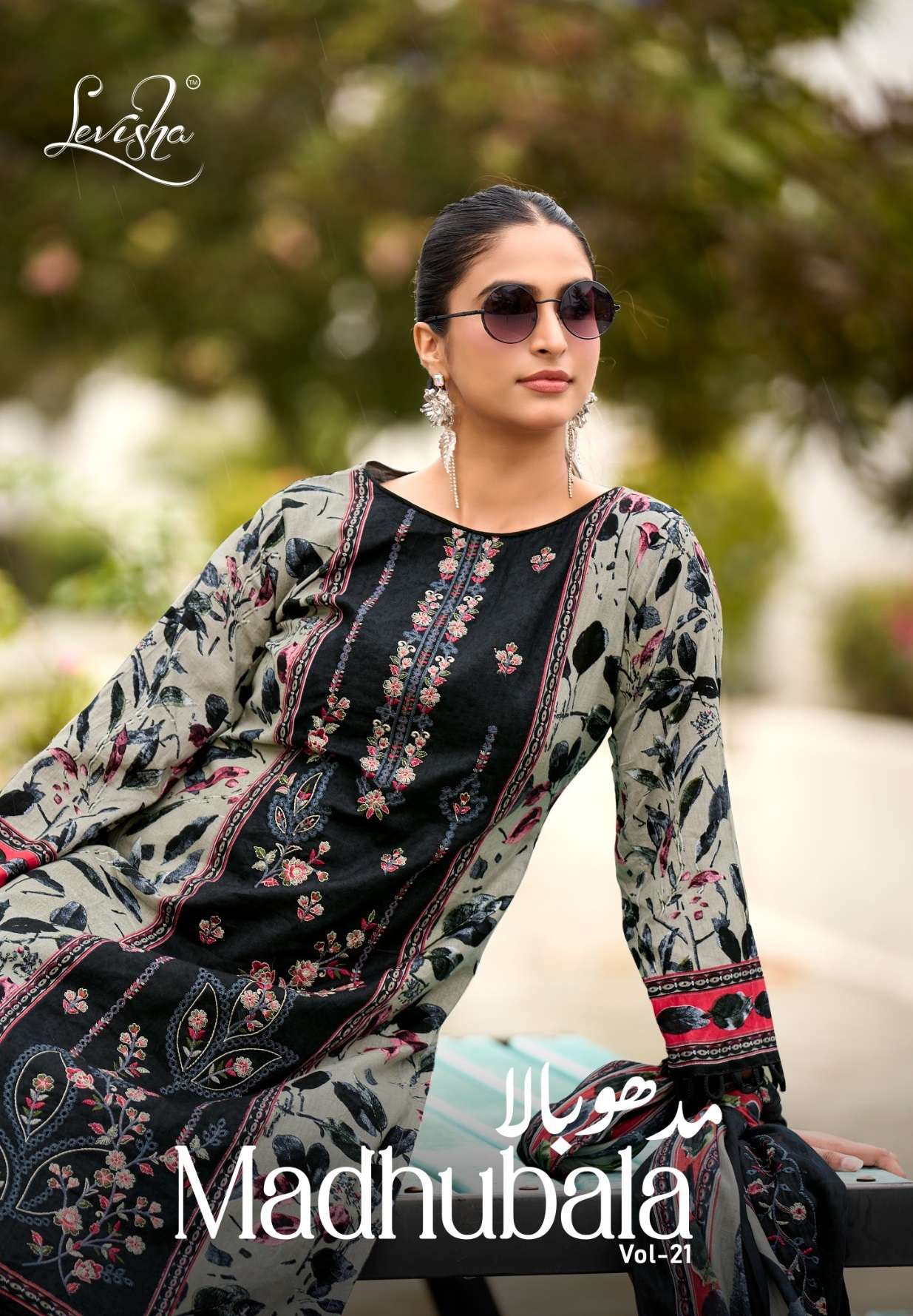 LEVISHA MADHUBALA VOL 21 LAWN COTTON DIGITAL PRINTS WITH FANCY WORKS SUIT