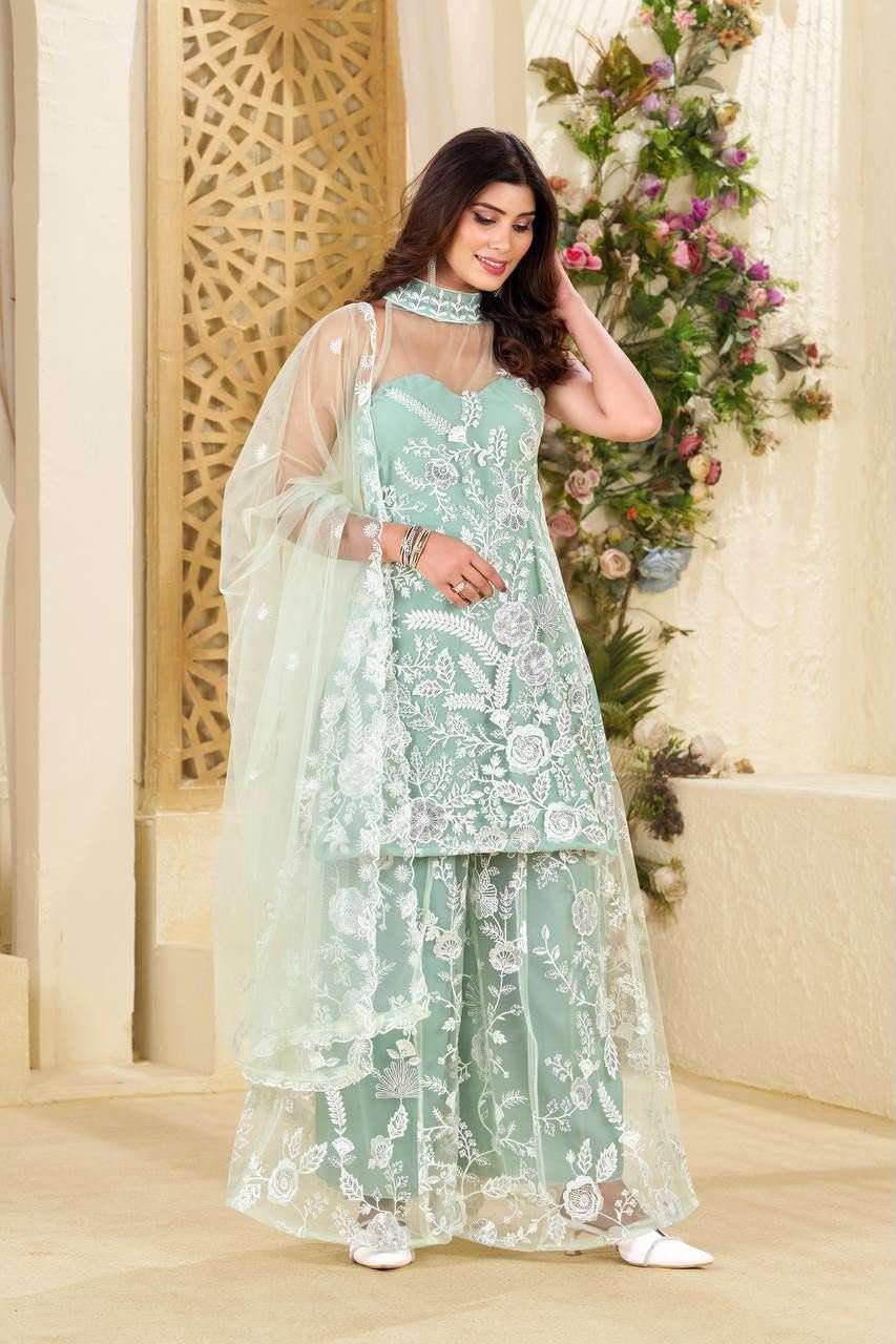 LG 1945 NET BEAUTIFUL DESIGNER LOOK PARTY WEAR LADIES SUIT 