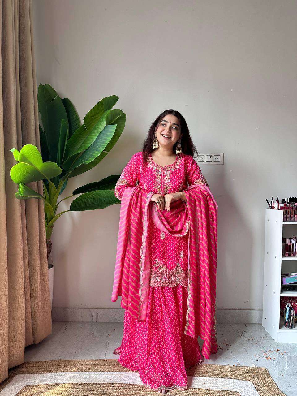 LM 07 BEAUTIFUL DESIGNER PARTY WEAR KURTI SHARARA AND DUPATTA SET 