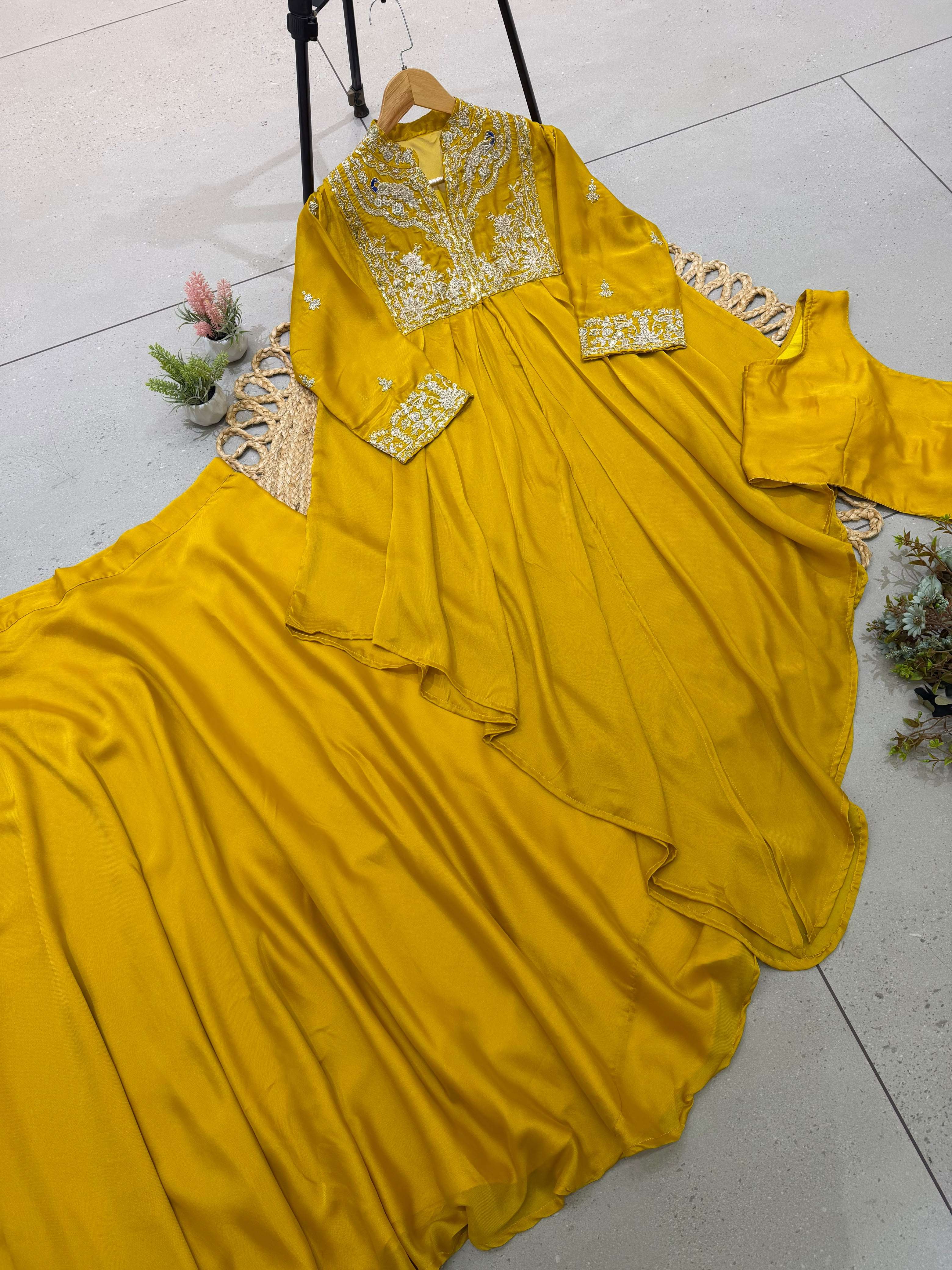 LM 35 SILK DESIGNER THREE PIECE INDO WESTERN STYLE DRESS