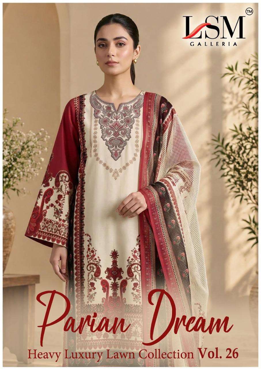 LSM GALLERIA PARIAN DREAM HEAVY LUXURY LAWN COLLECTION VOL 26