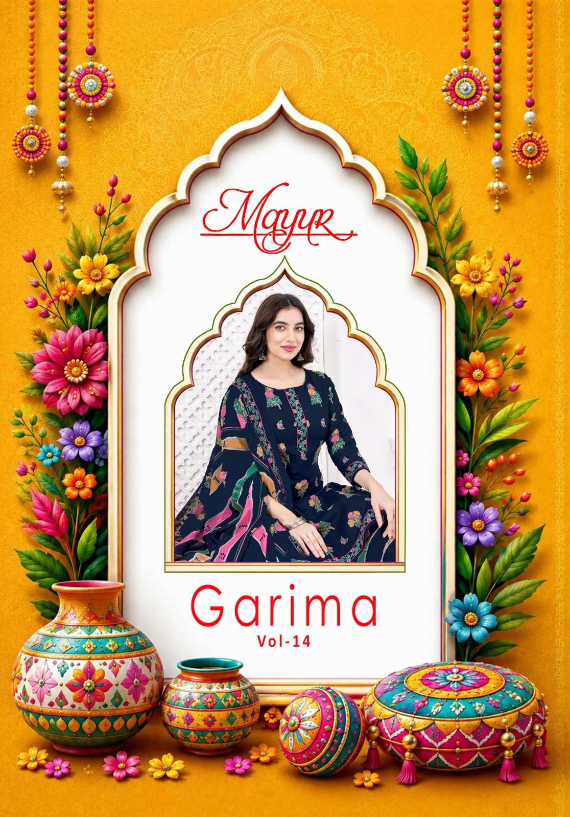 MAYUR CREATION GARIMA VOL 14 COTTON PRINTED READY MADE PATIYALA SUIT