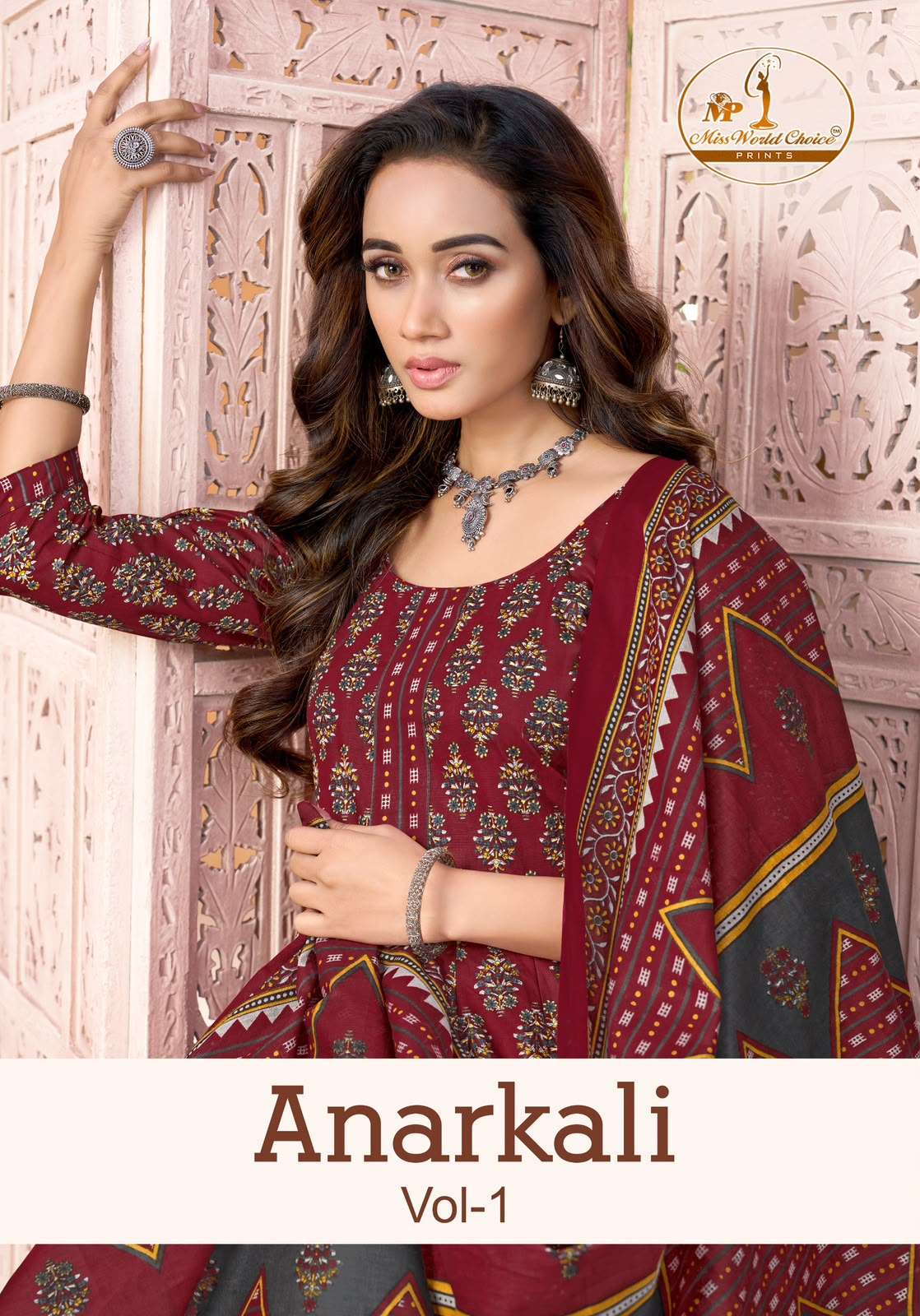 MISS WORLD CHOICE ANARKAL VOL 1 COTTON PRINTED LADIES KURTI BOTTOM AND DUPATTA SET 