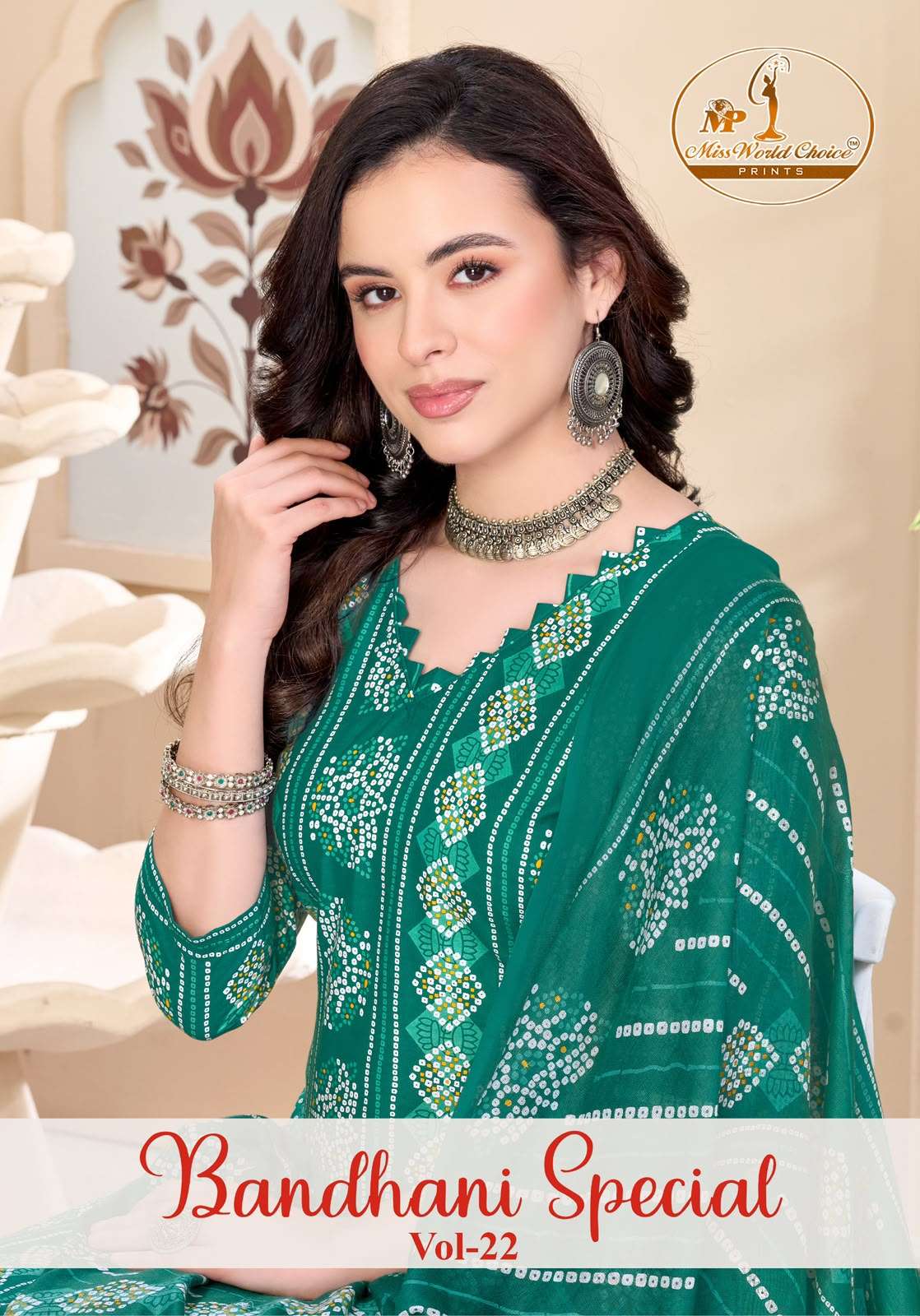 MISS WORLD CHOICE BANDHANI SPECIAL VOL 22 COTTON PRINTED PATIYALA DRESS 