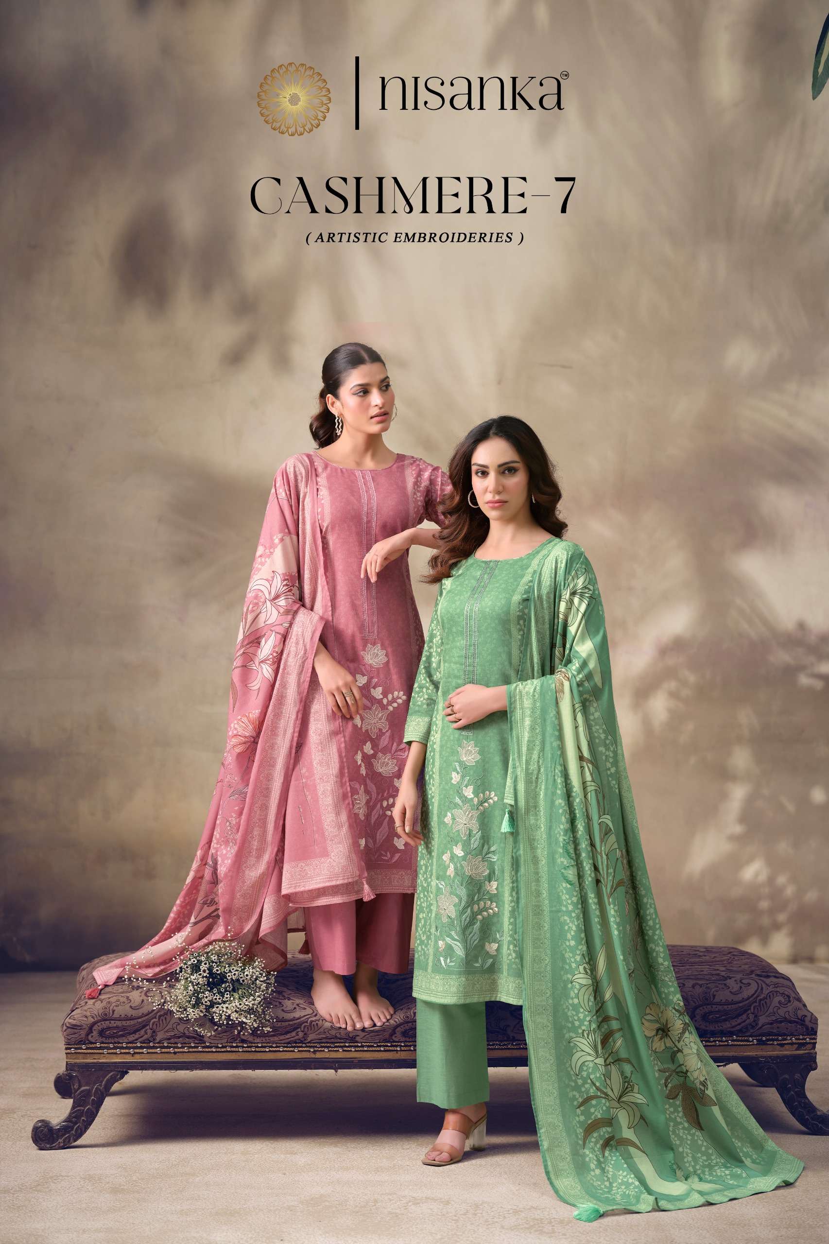 NISANKA LIFESTYLES CASHMERE VOL 7 LAWN COTTON DIGITAL PRINT WITH FANCY WORK SUIT