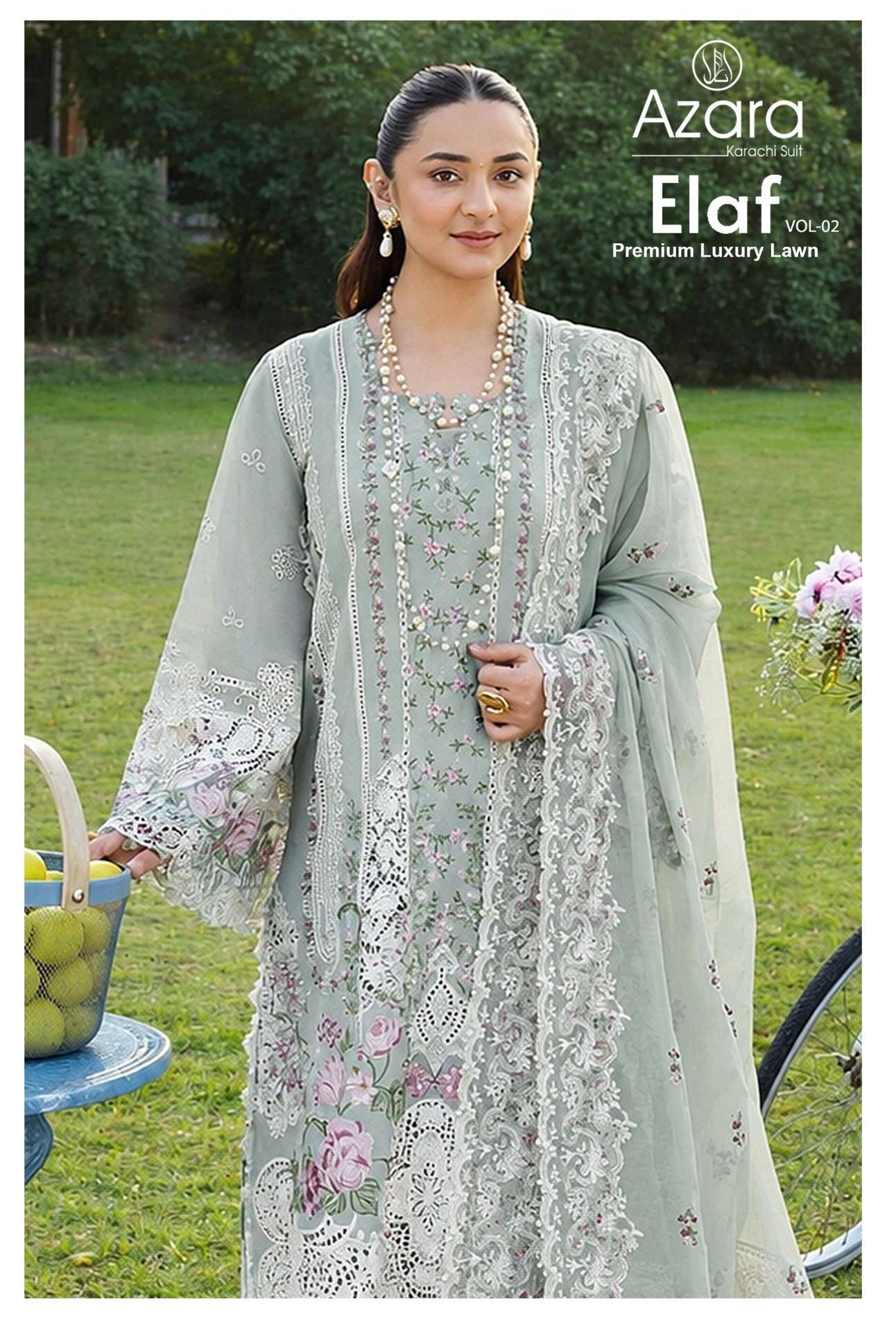 RADHIKA FASHION AZARA ELAF PREMIUM VOL 2 COTTON EMBROIDERY WORKS SUIT