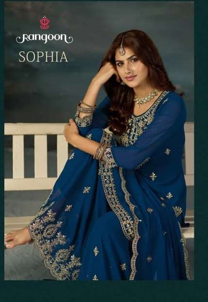 RANGOON SOPHIA GEORGETTE EMBROIDERY DESIGNER READY MADE FESTIVE WEAR SUIT