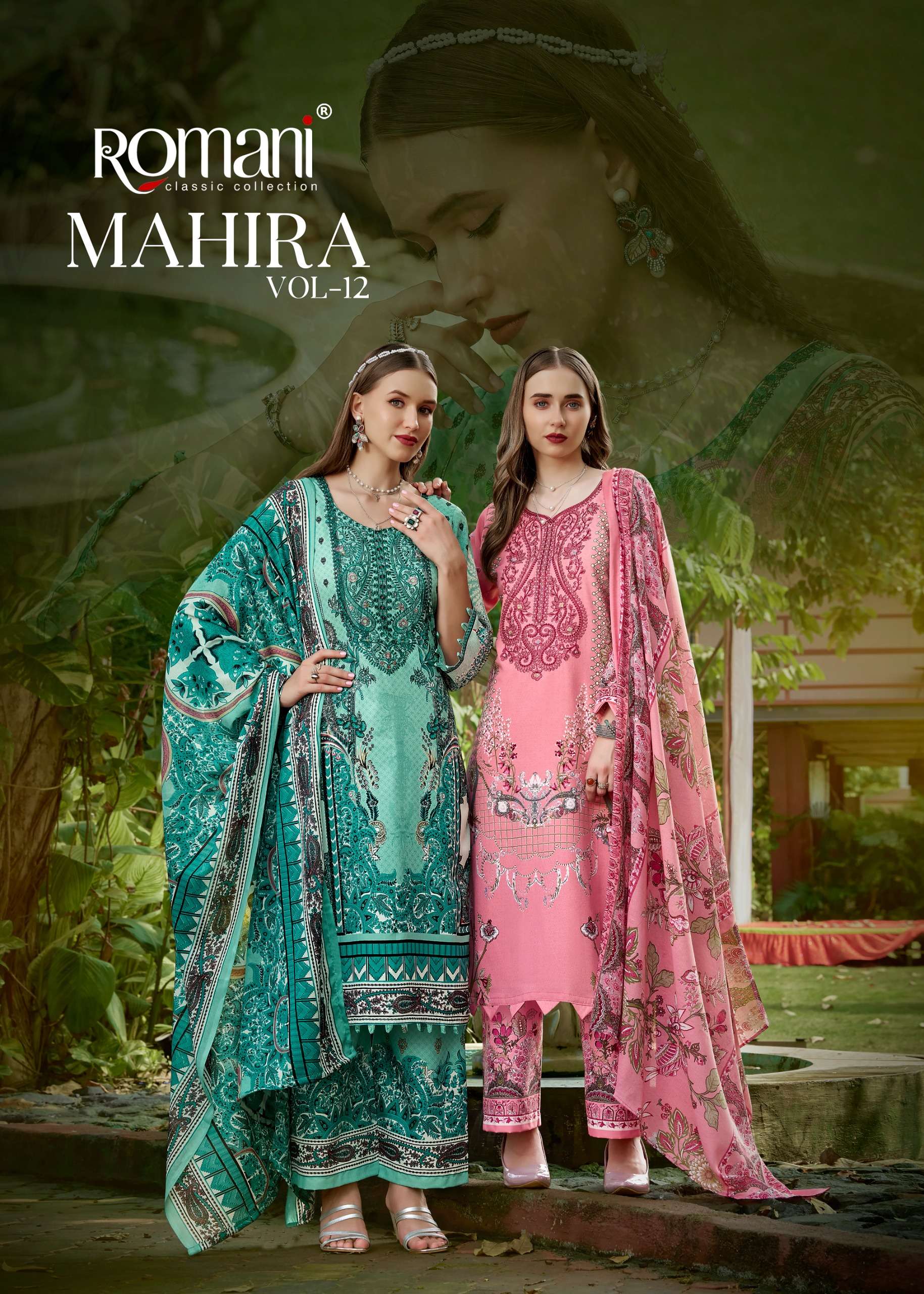 ROMANI MAHIRA VOL 12 COTTON DIGITAL PRINTS WITH FANCY WORK SUITS 
