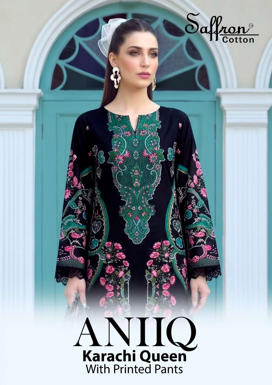 SAFFRON COTTON ANIQ COTTON DIGITAL PRINTS SALWAR SUIT 