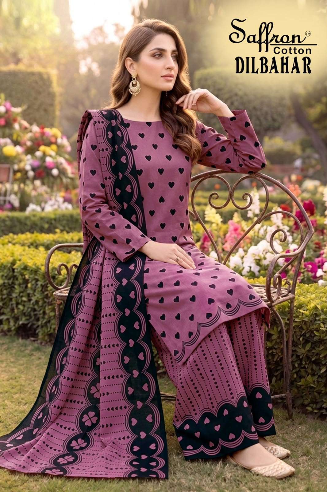 SAFFRON COTTON DILBAHAR COTTON DIGITAL PRINTS SALWAR SUIT