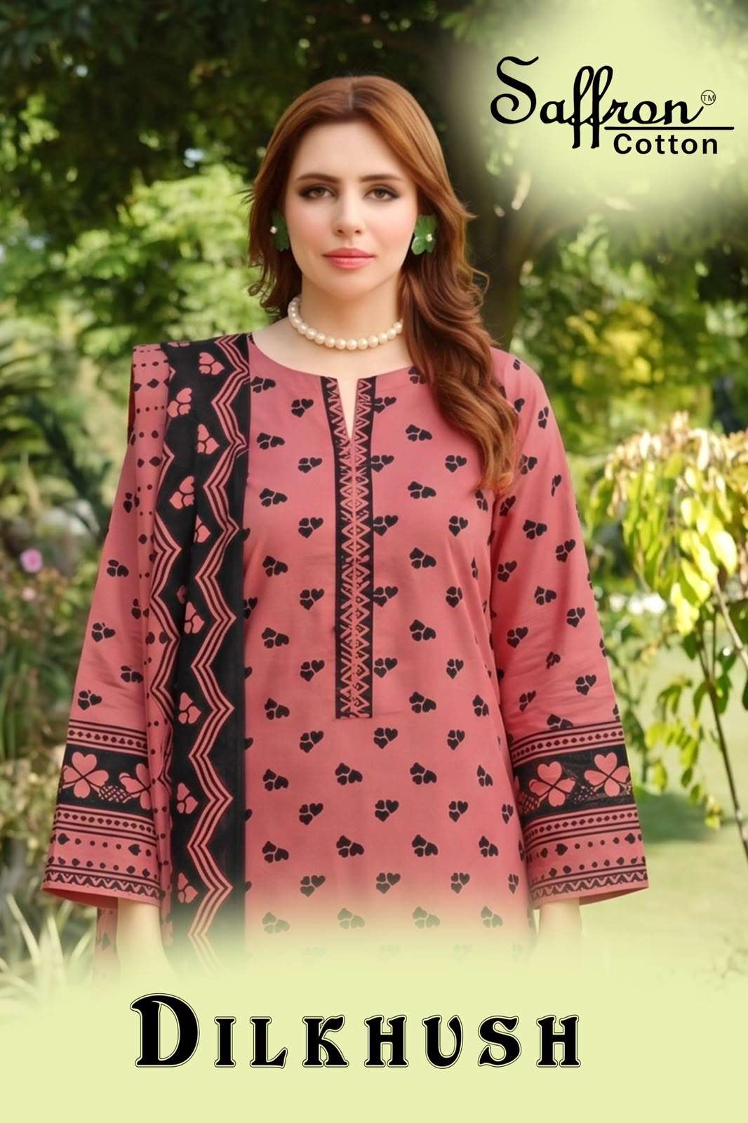 SAFFRON COTTON DILKHUSH COTTON DIGITAL STYLE PRINTS SALWAR SUIT
