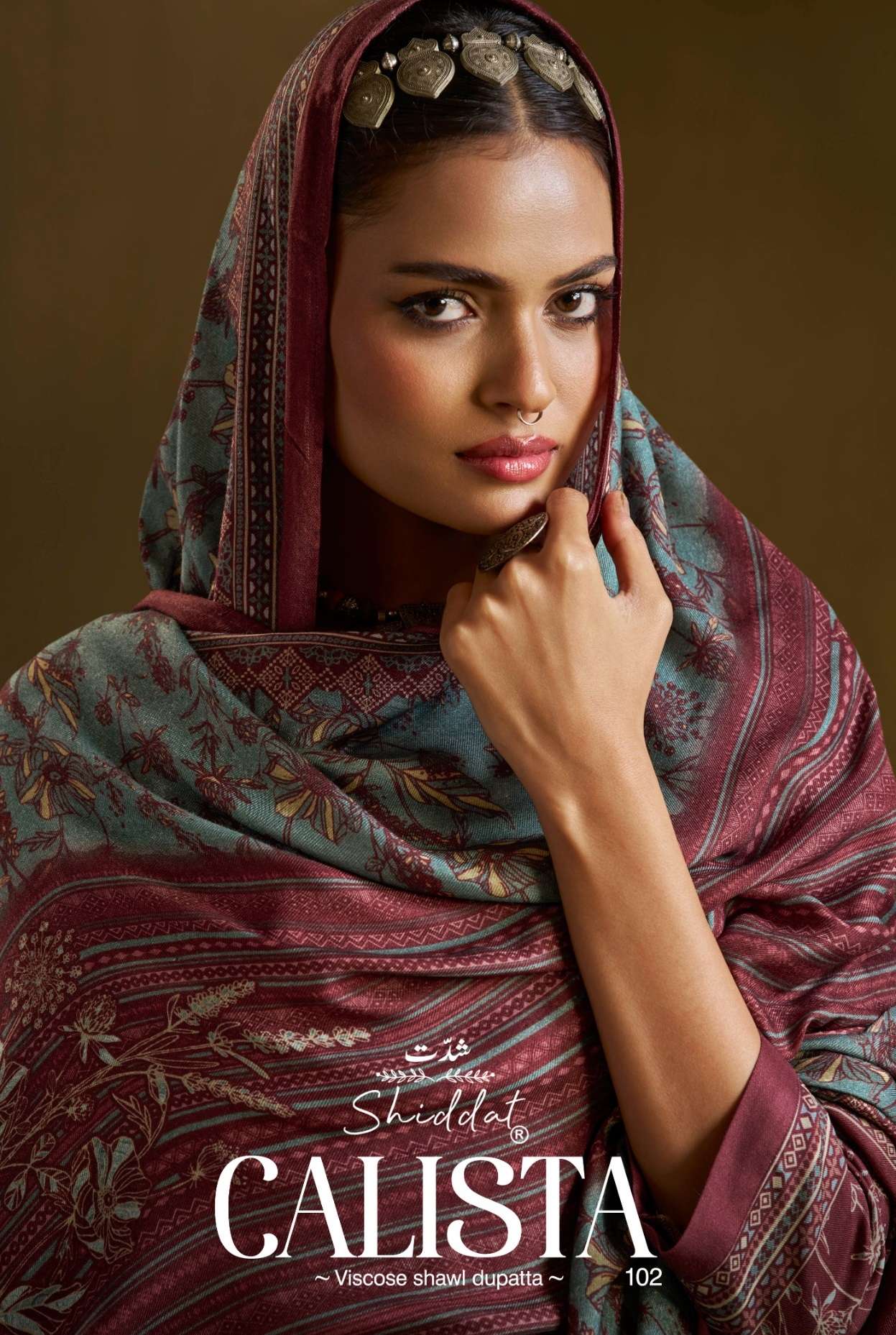 SHIDDAT CALISTA 102 VISCOSE PASHMINA DESIGNER WORK SUIT