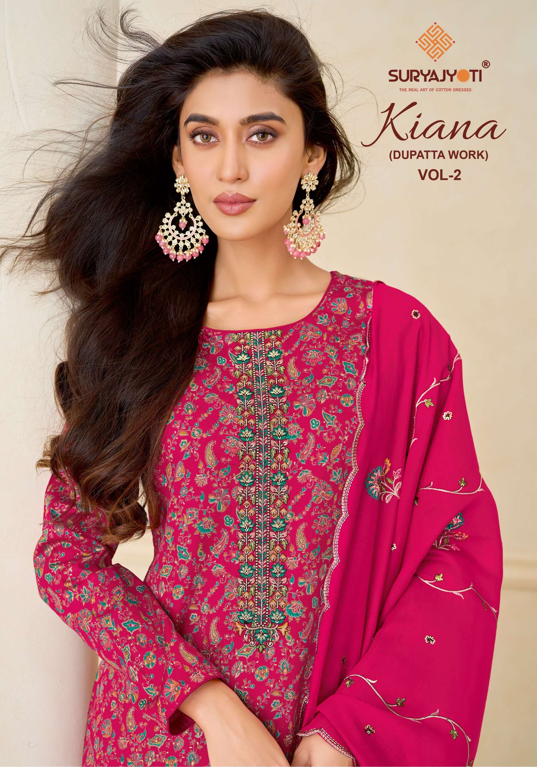 SURYAJYOTI KIANA VOL 2 JAM SATIN PRINT WITH EMBROIDERY WORK SUIT