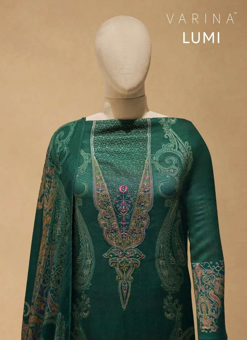 VARINA FAB LUMI D NO 220 PASHMINA DIGITAL PRINT WITH DESIGNER WORK SUIT