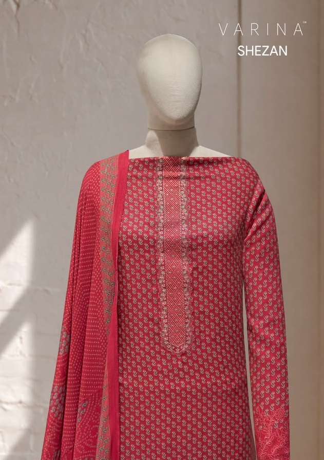 VARINA FAB SHEZAN D NO 219 PASHMINA DIGITAL PRINT WITH EMBROIDERY WORK SUIT