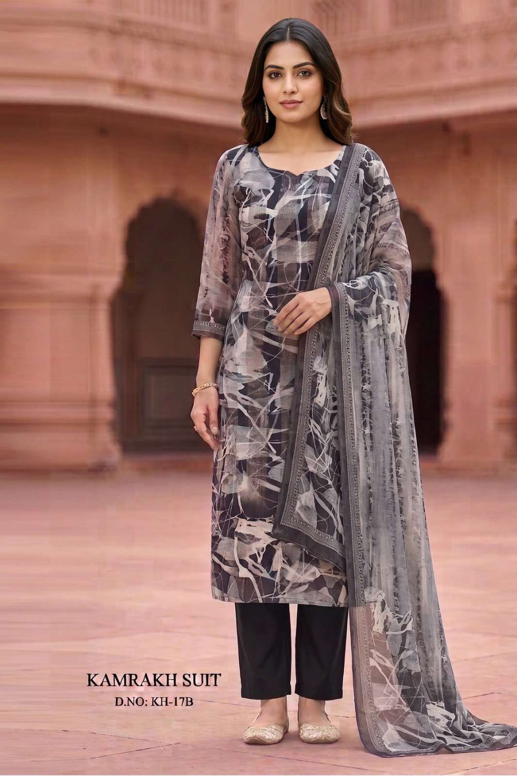 VISHWAM FABRICS KAMRAKH SATIN PRINTED LADIES SALWAR SUIT