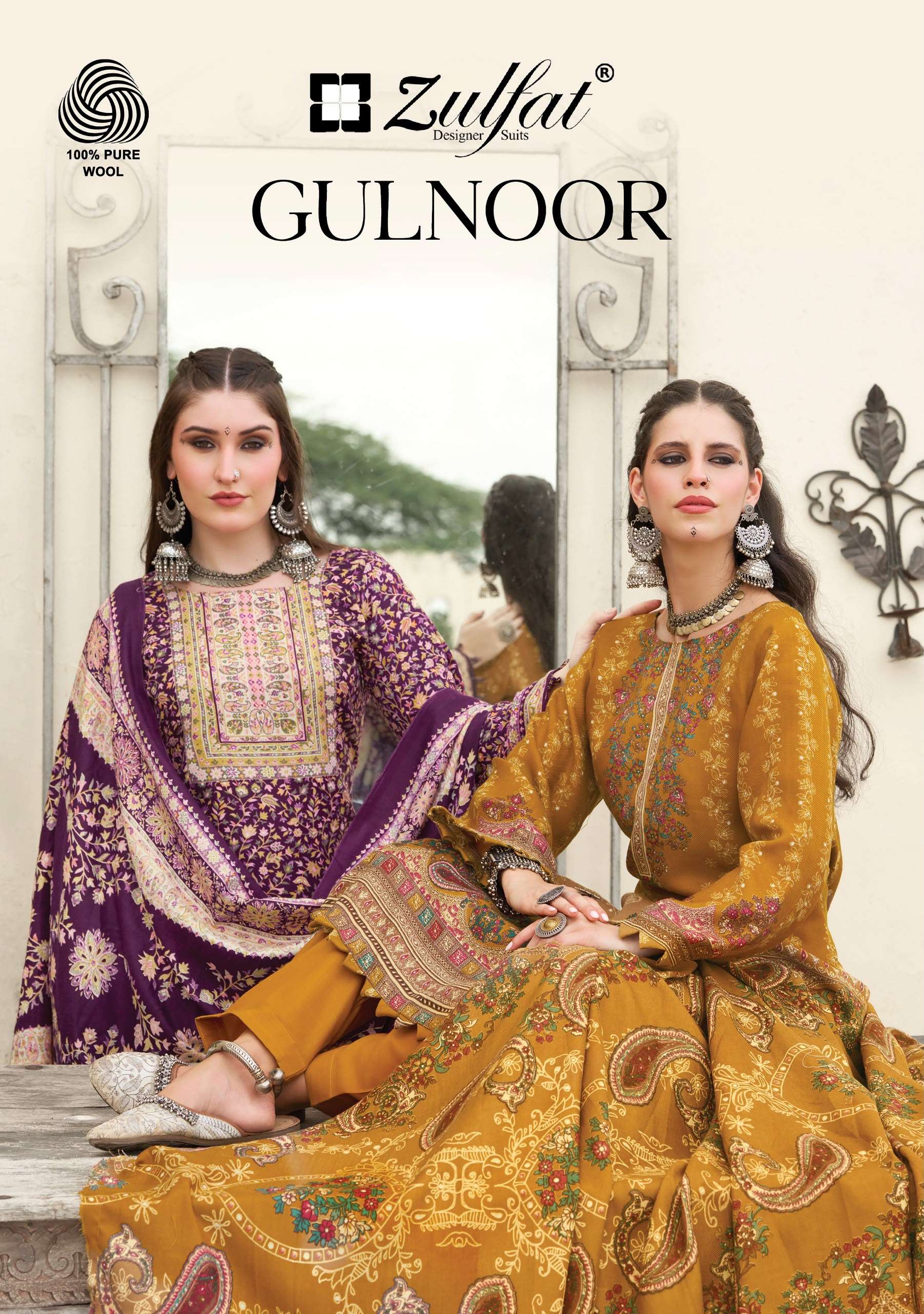ZULFAT DESIGNER SUITS GULNOOR WOOLLEN PASHMINA PRINTED SALWAR SUIT