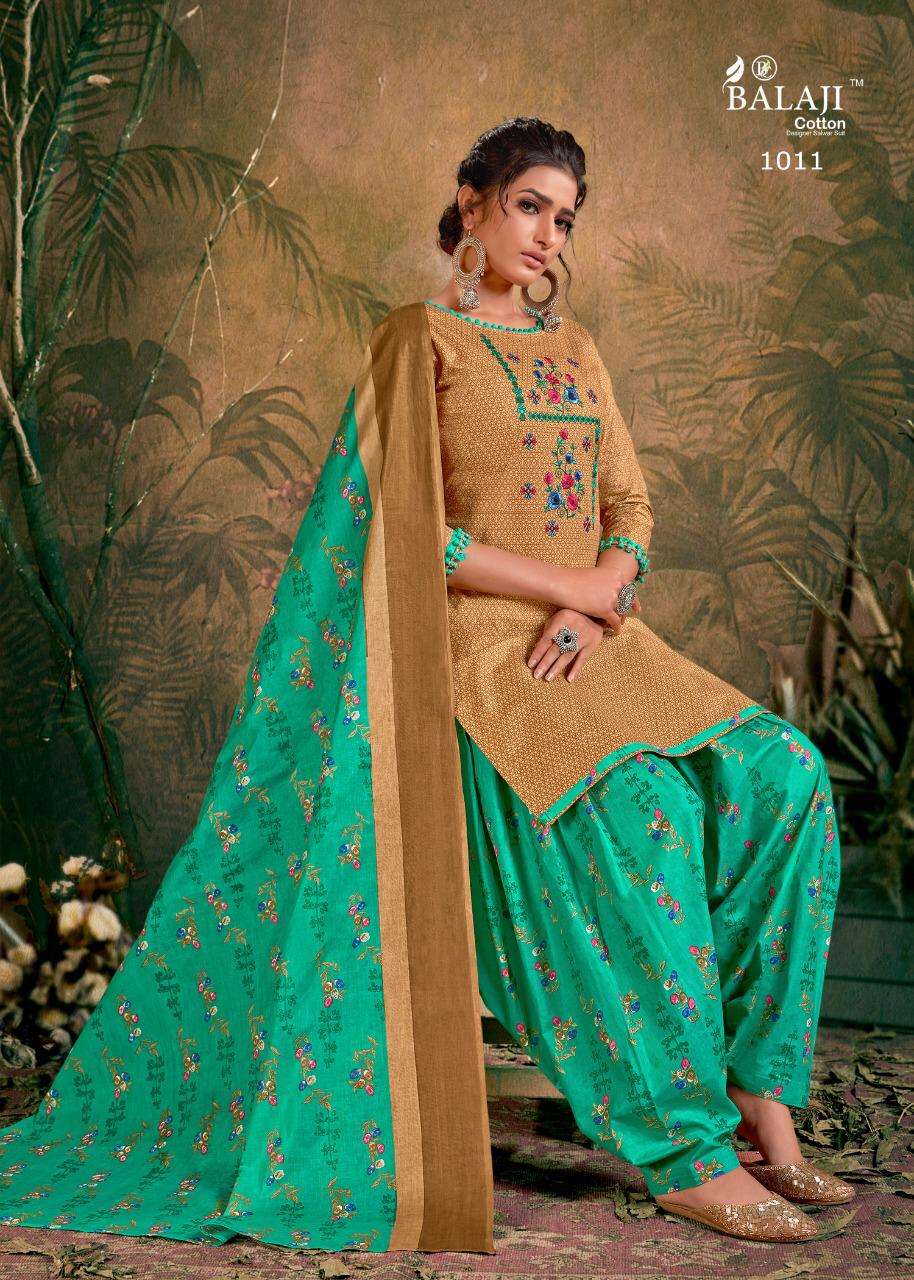 BALAJI COTTON RASBERRY PATIYALA VOL 5 READY MADE 