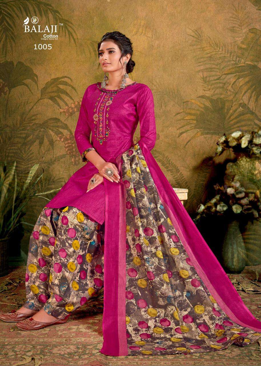 BALAJI COTTON RASBERRY PATIYALA VOL 5 READY MADE 