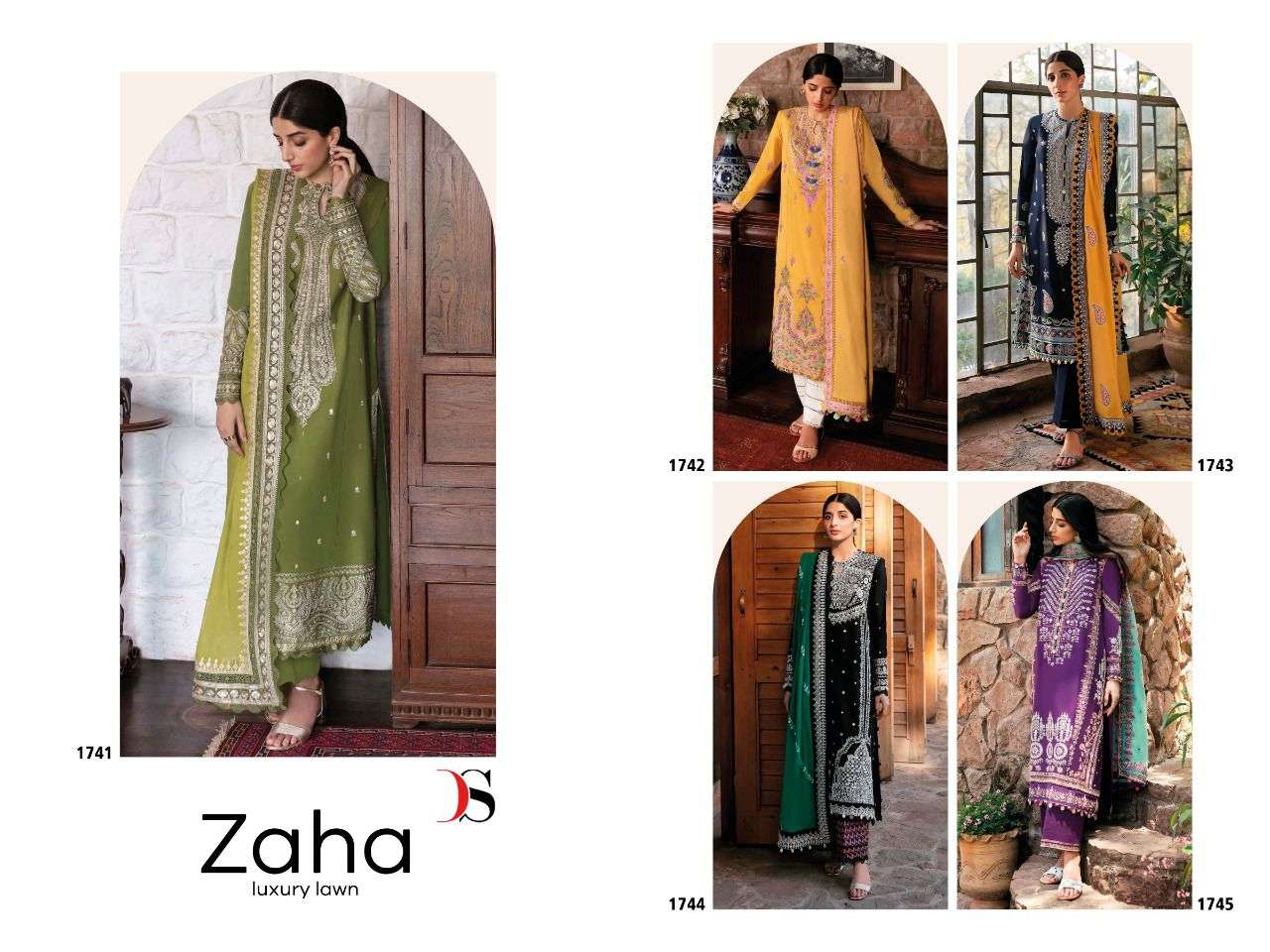 DEEPSY SUITS ZAHA LUXURY LAWN 
