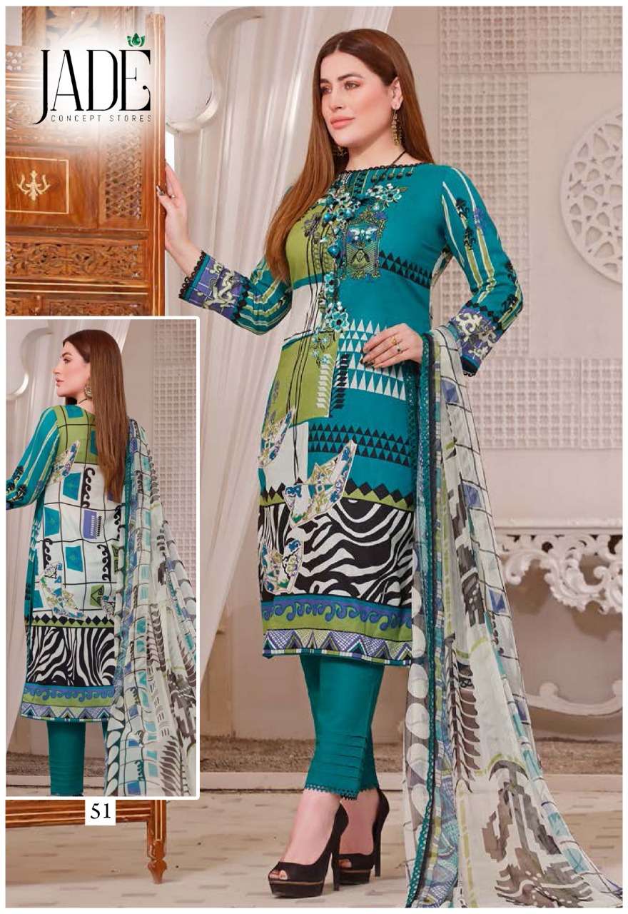 JADE FIRDOUS URBANE LUXURY FESTIVE LAWN COLLECTION VOL 6